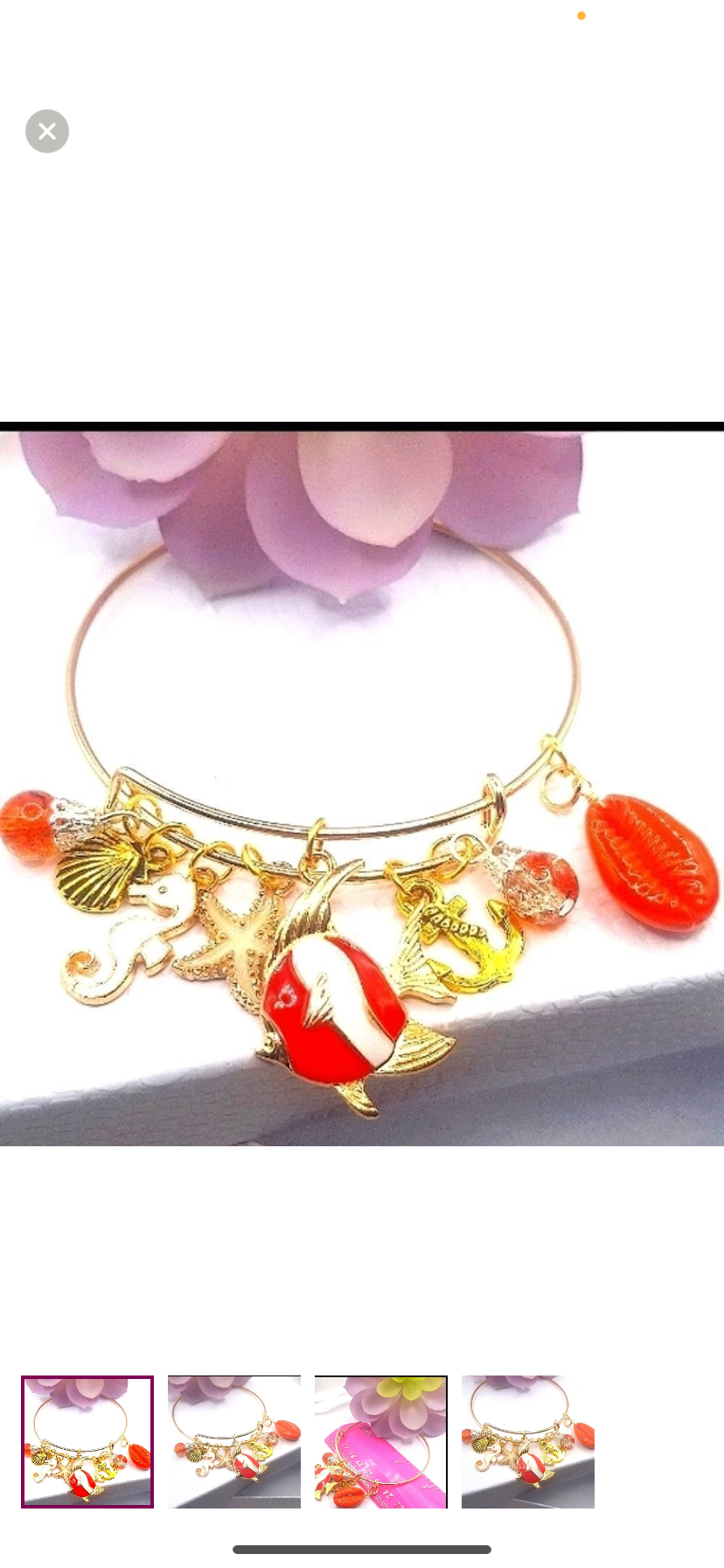 Gold Charm Bracelet - Ocean Theme - NWT