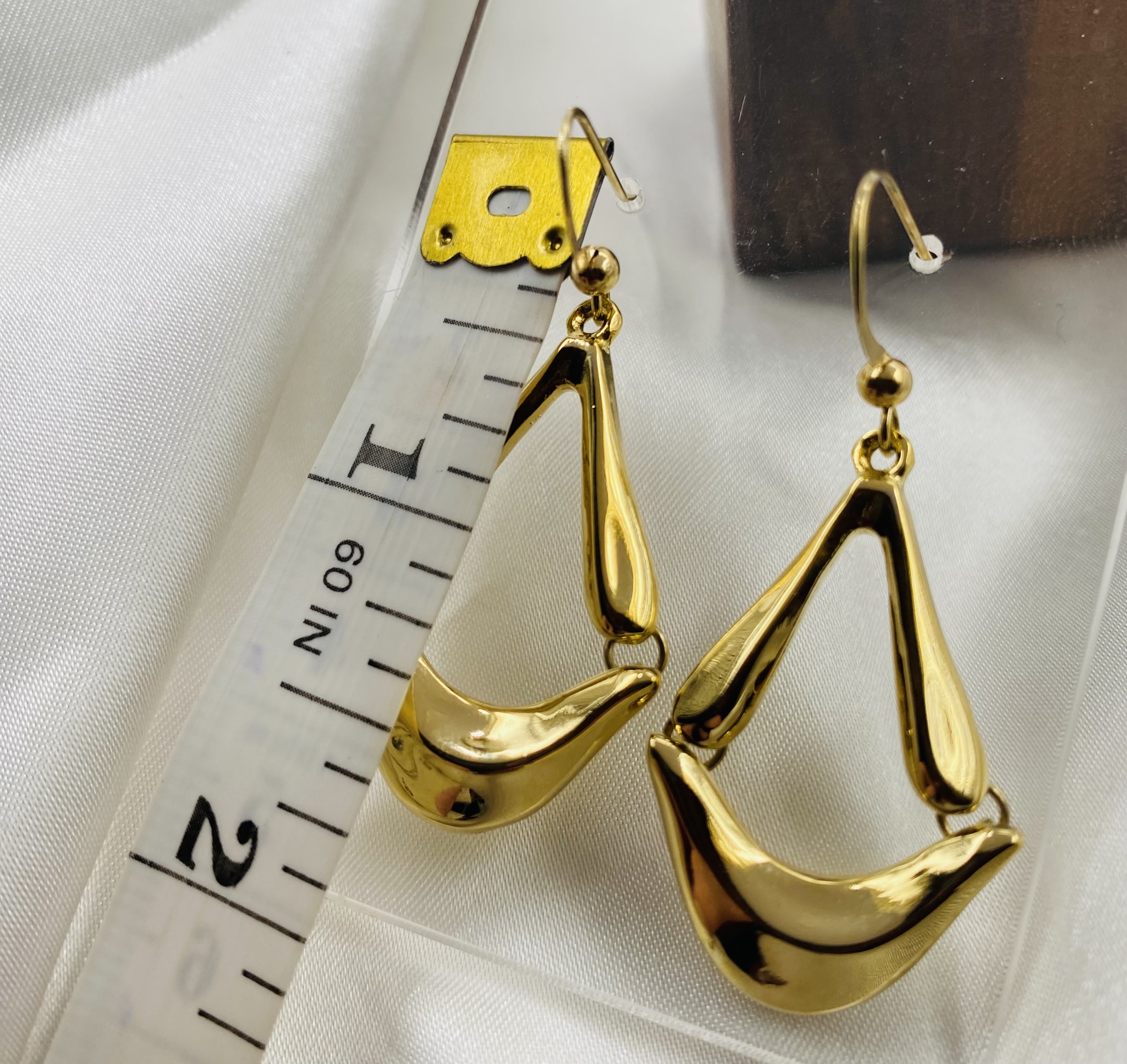 Image 2 for Gold Abstract Dangle Earrings - NWT
