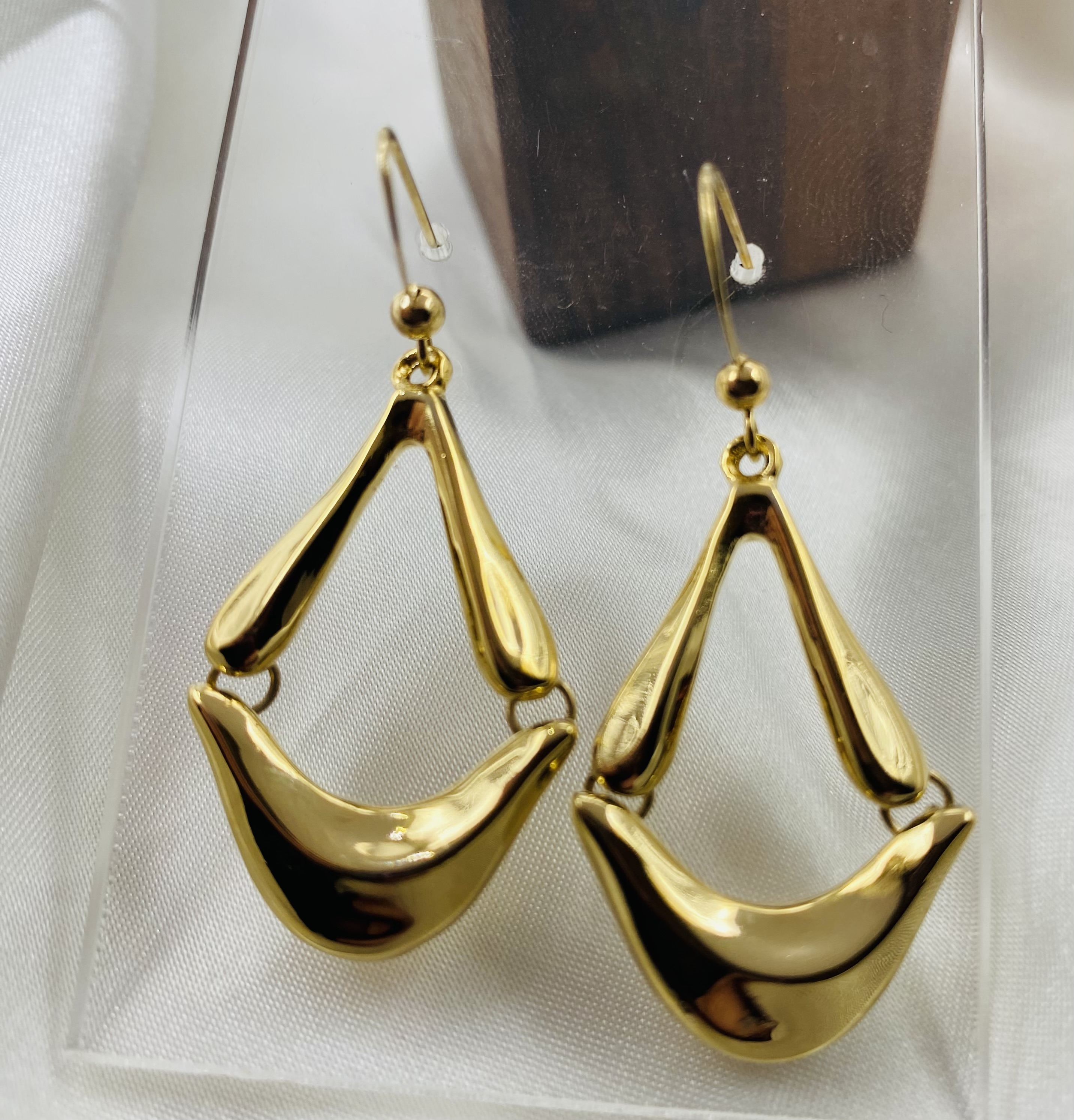 Image 4 for Gold Abstract Dangle Earrings - NWT