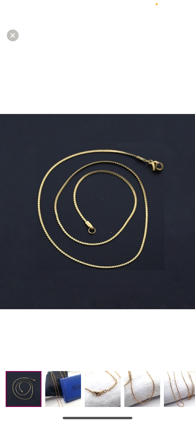 Gold Rope Chain Necklace - Dainty Delicate - NWT
