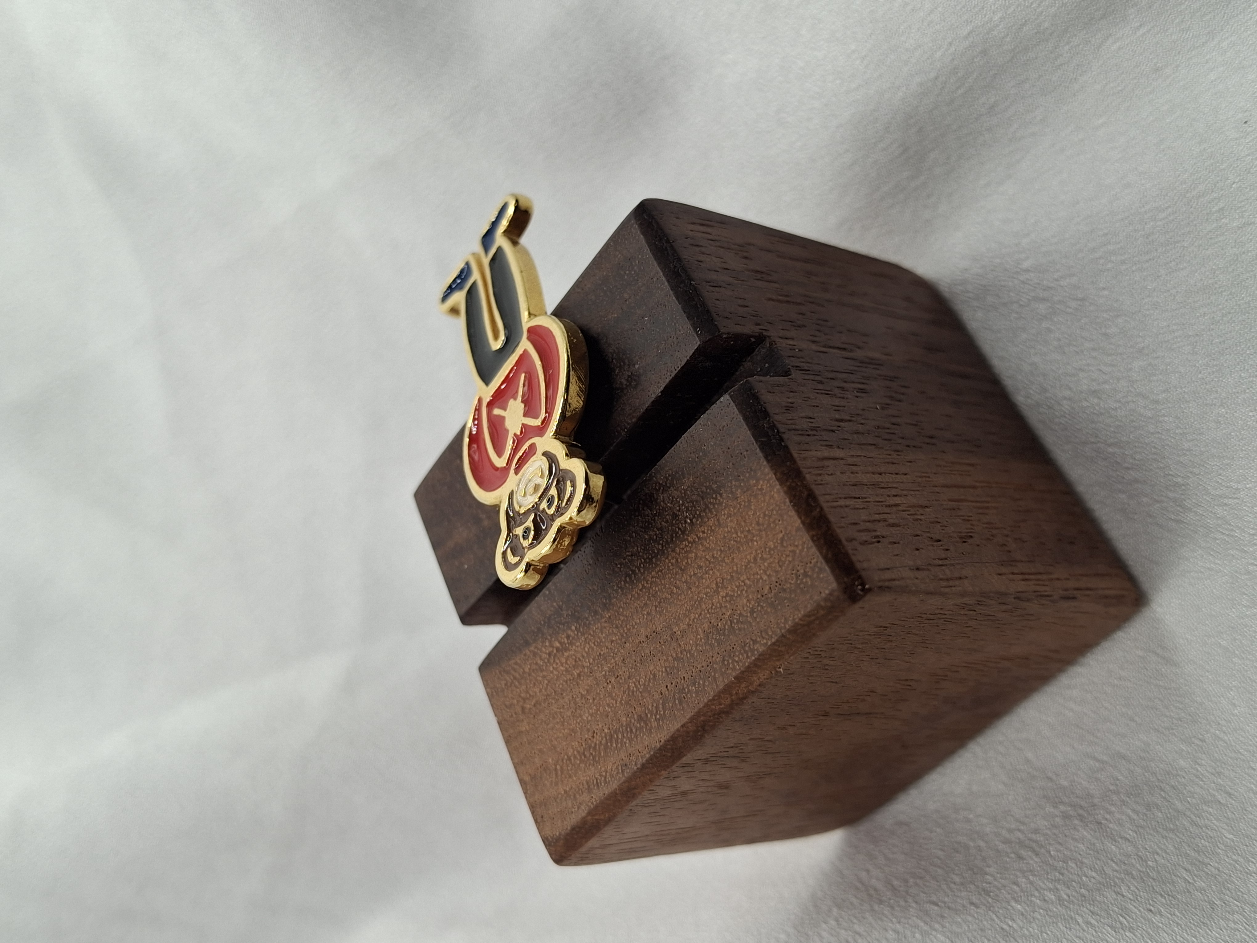 Image 2 for Vintage Enamel Bear Guard Pin - Collectible Jewelry