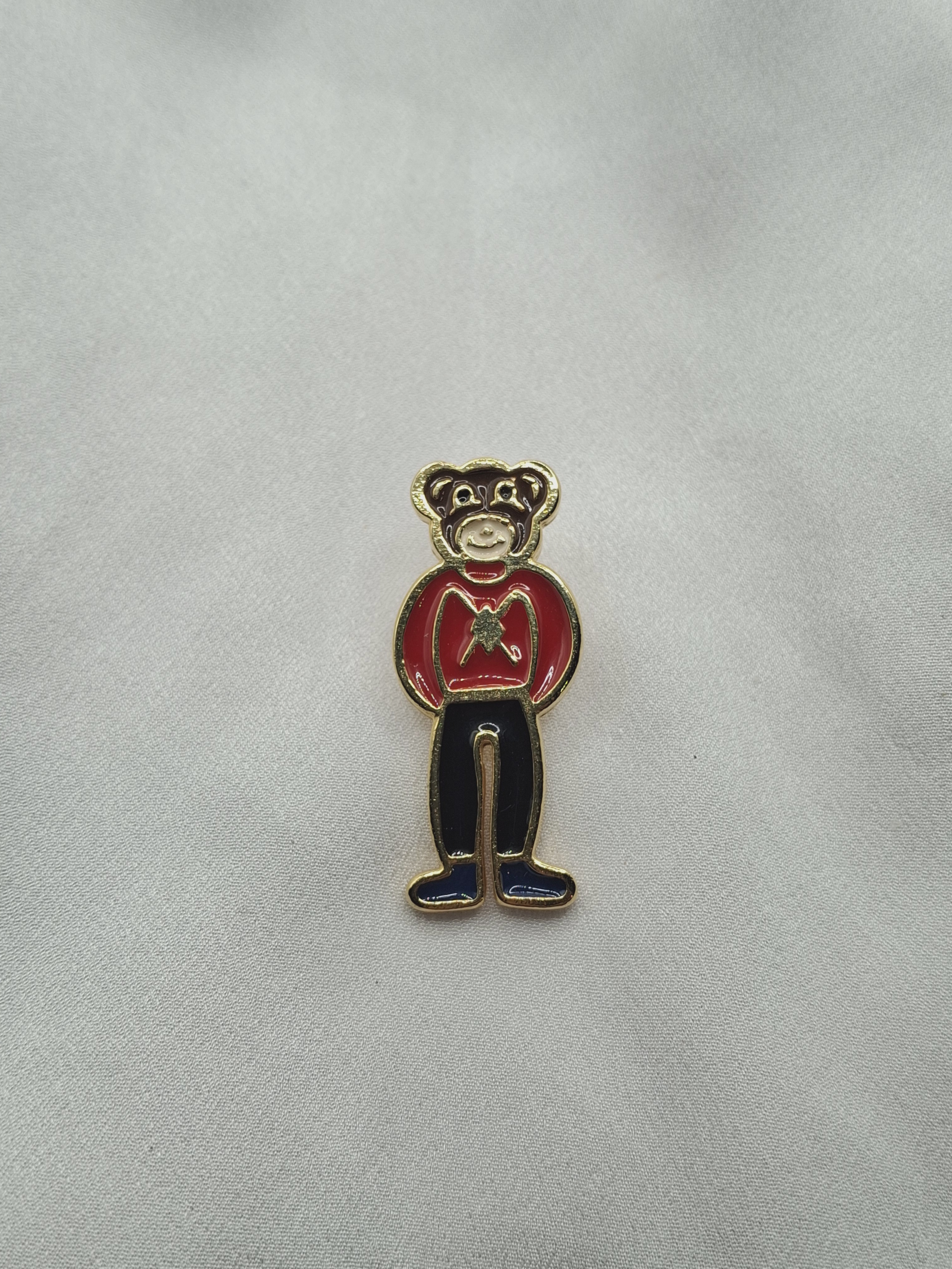 Image 3 for Vintage Enamel Bear Guard Pin - Collectible Jewelry