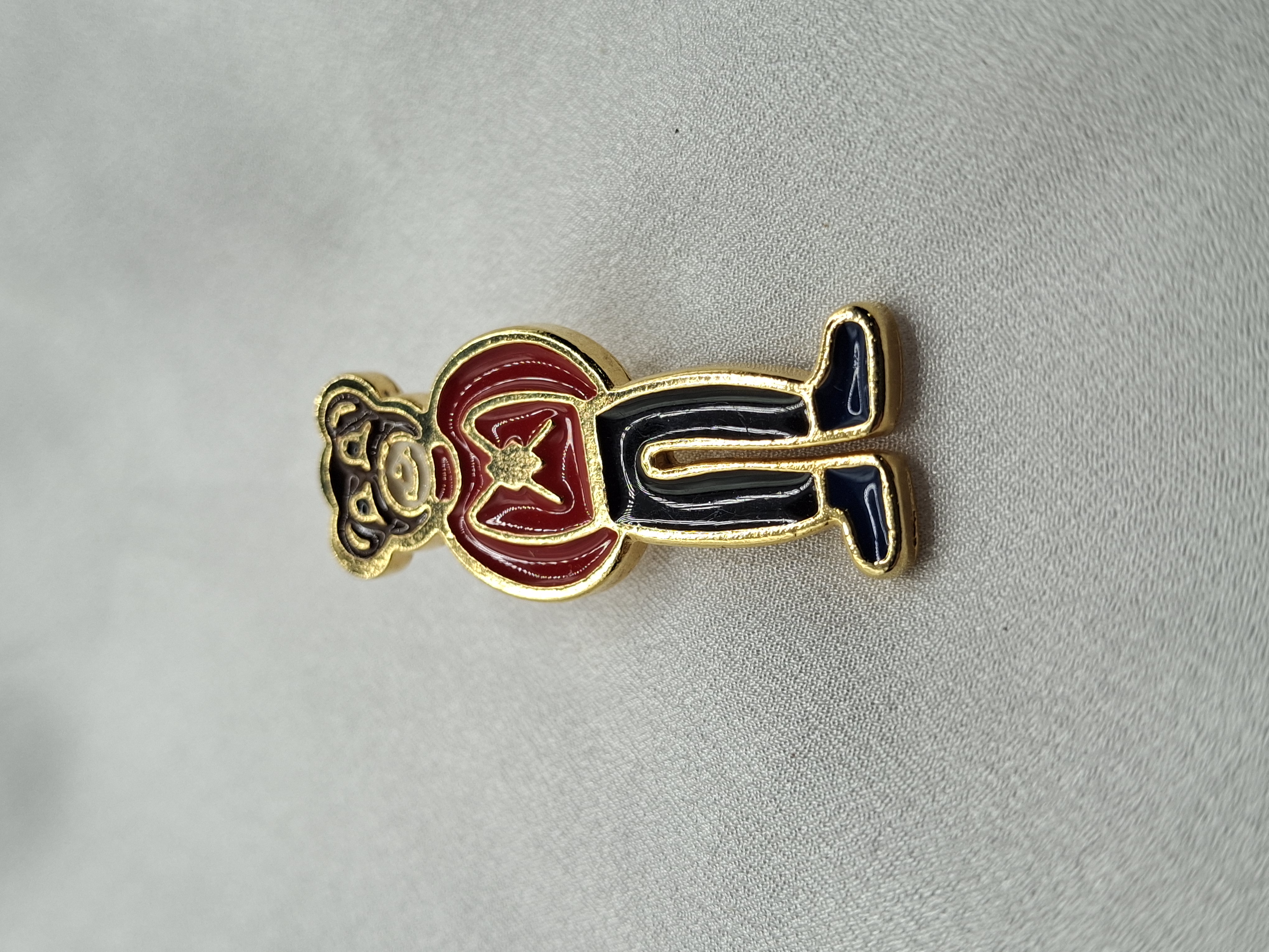 Image 4 for Vintage Enamel Bear Guard Pin - Collectible Jewelry
