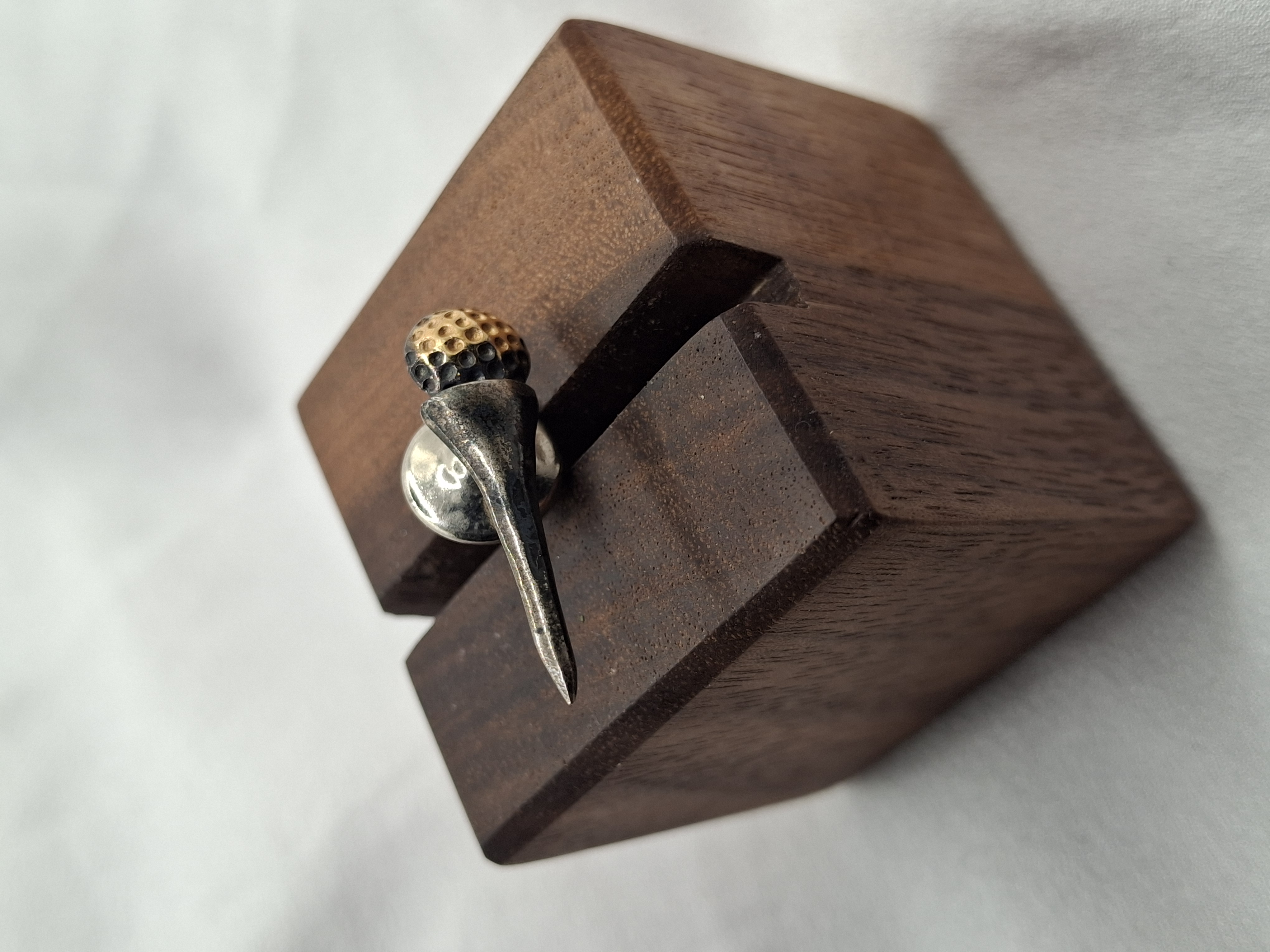 Image 2 for Vintage Sterling Silver Golf Tee Lapel Pin