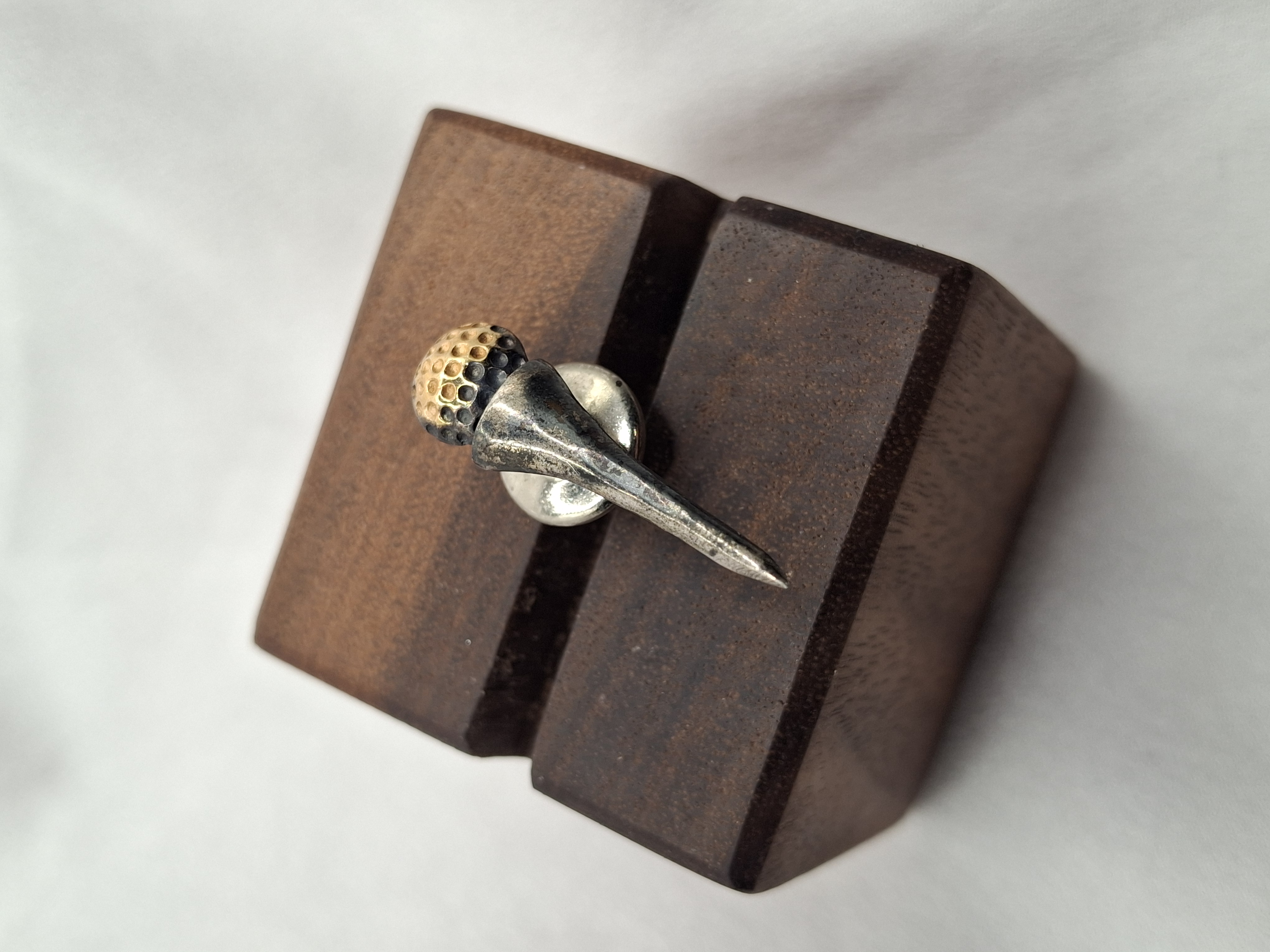 Vintage Sterling Silver Golf Tee Lapel Pin