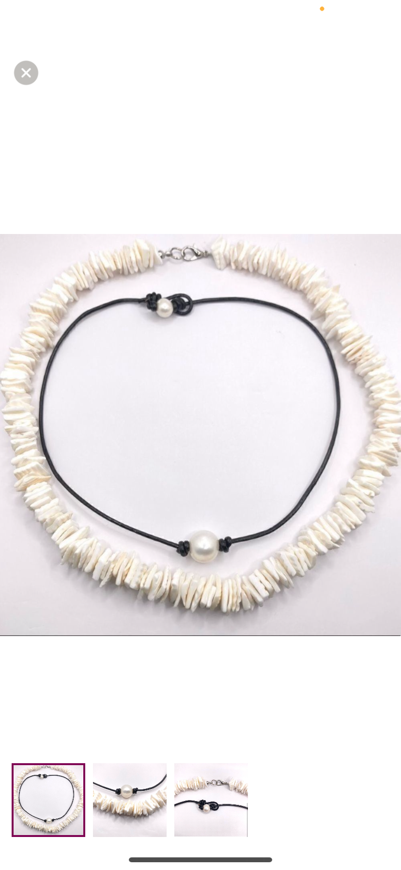 Layered Shell & Pearl Necklace - Boho Chic - NWT