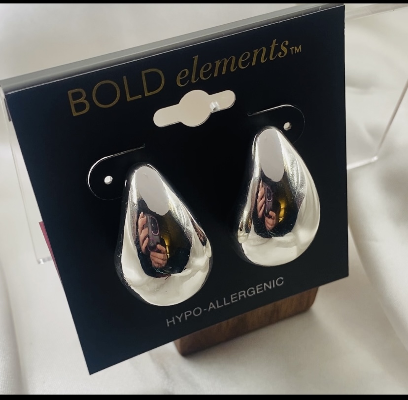 Image 3 for BOLD elements Silver Teardrop Earrings - NWT