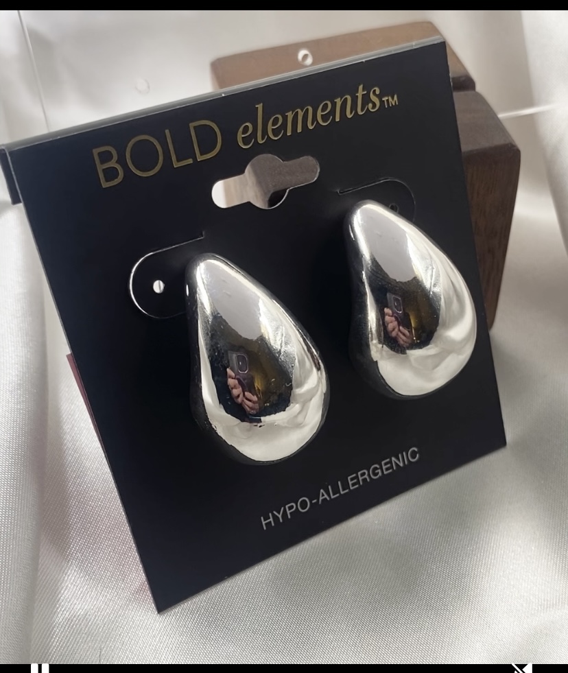 BOLD elements Silver Teardrop Earrings - NWT
