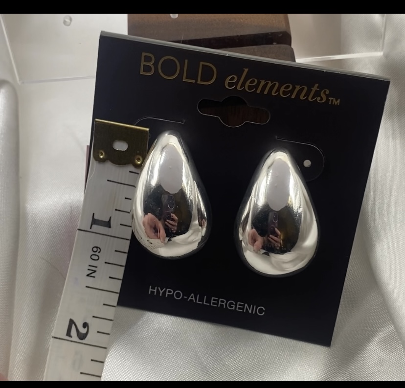 Image 2 for BOLD elements Silver Teardrop Earrings - NWT