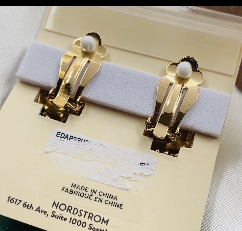 Image 3 for Open Edit Gold Teal Beaded Tassel Earrings NWT