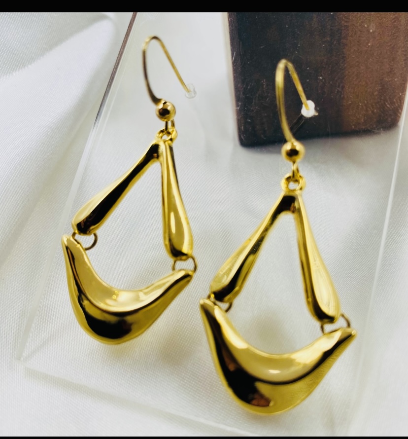 Gold Statement Dangle Earrings - NWT