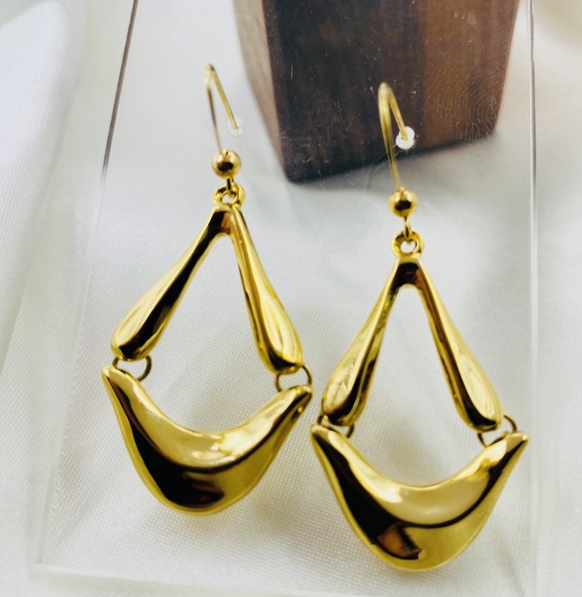Image 2 for Gold Statement Dangle Earrings - NWT