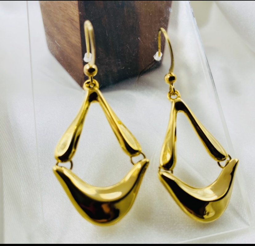 Image 4 for Gold Statement Dangle Earrings - NWT