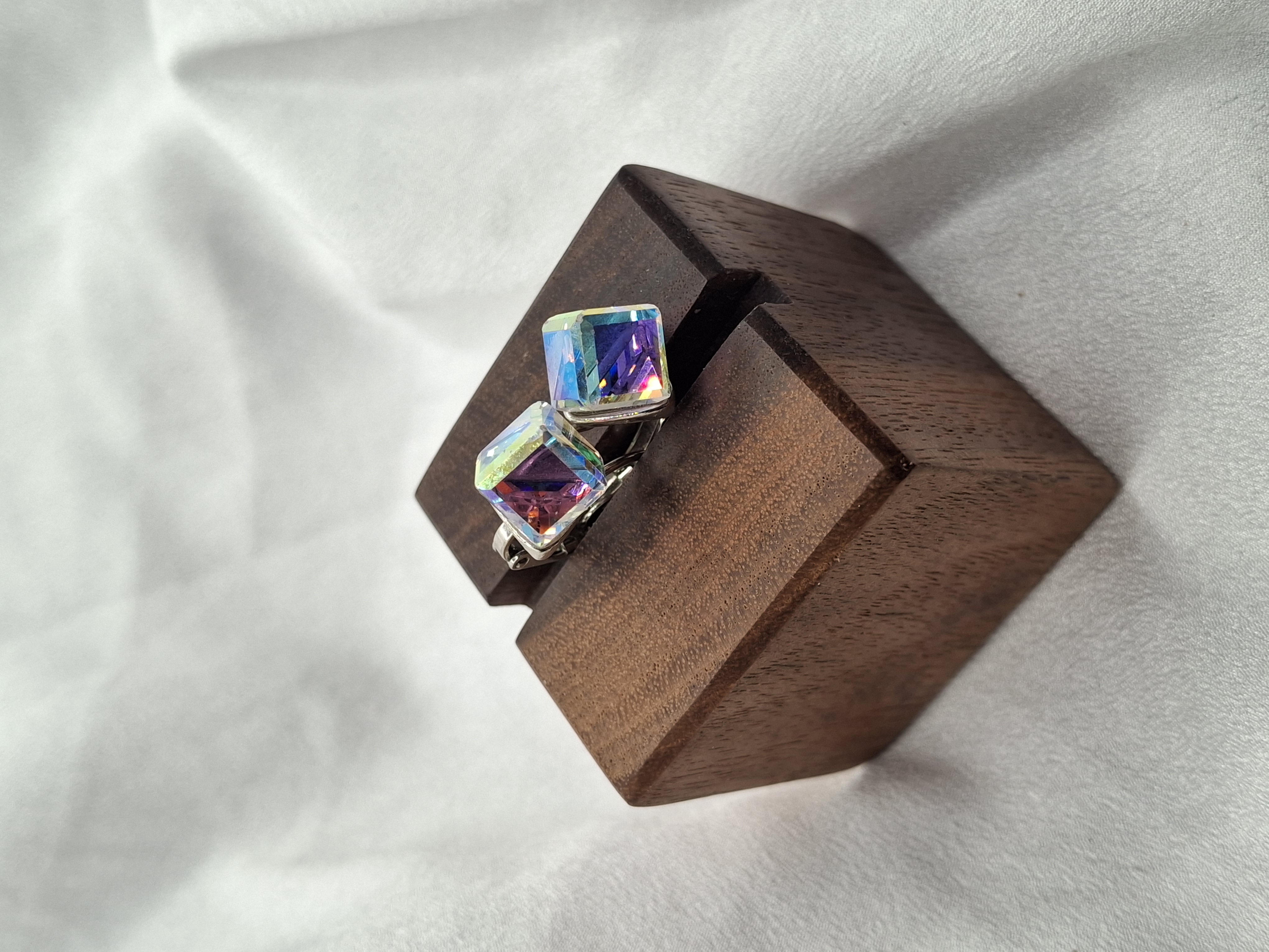 Image 11 for Vintage Silver Cubic Zirconia Hoop Earrings