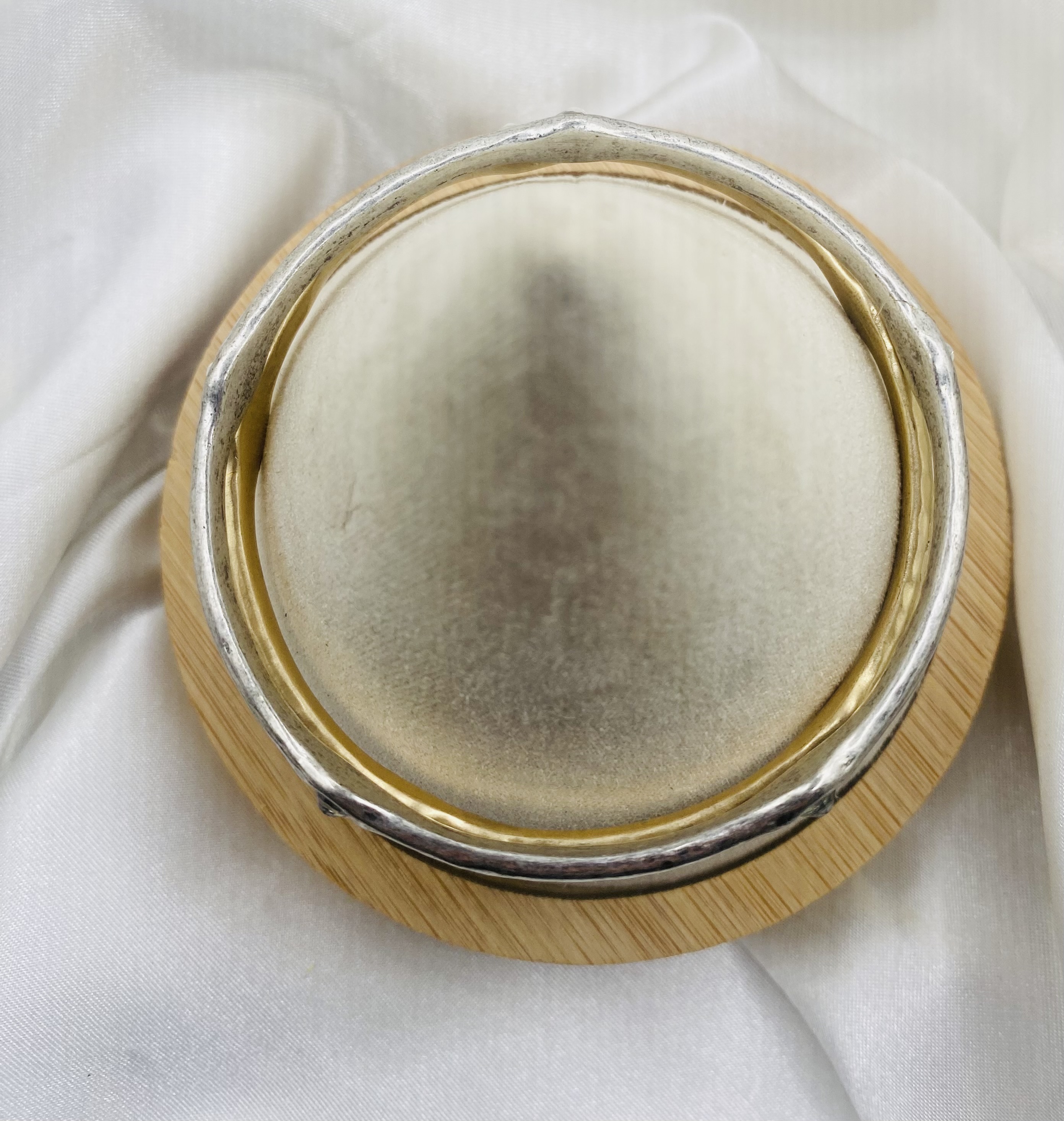 Image 6 for 2 Chic Crystal Accent Bangles - Gold & Silver - NWT