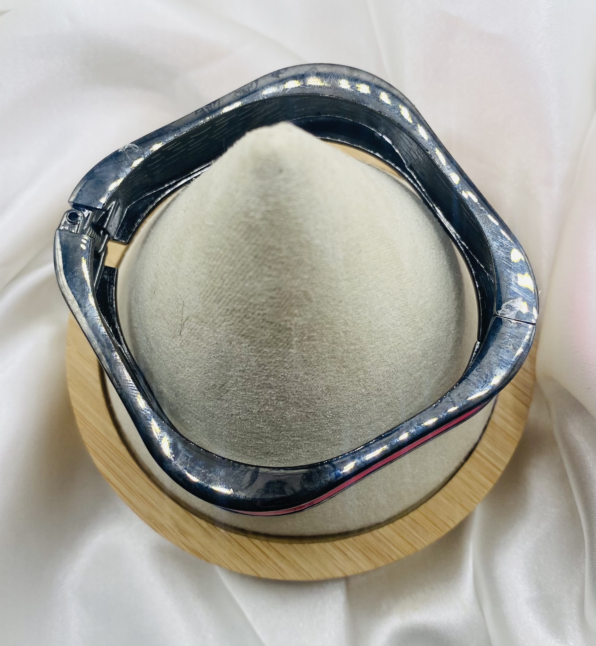 Image 6 for Hot Pink & Gunmetal Square Cuff Bracelet - NWT