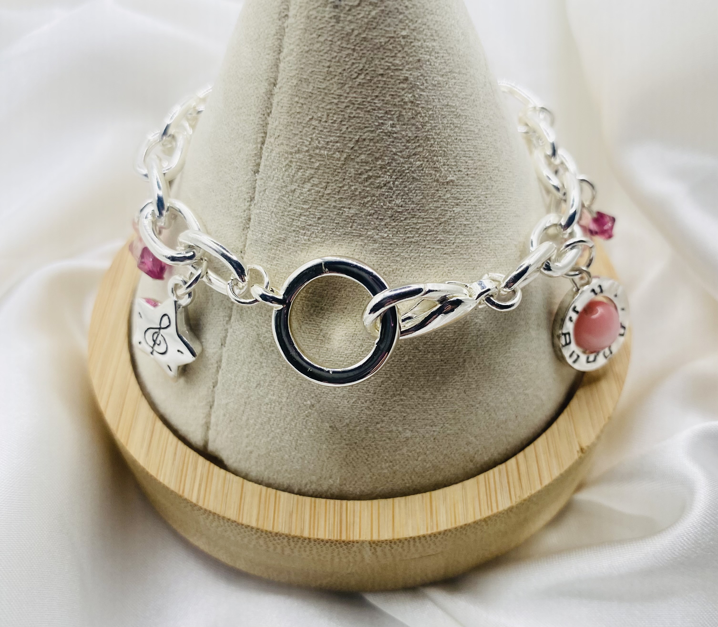 Image 3 for Charm Bracelet - Music Notes & Harmony - Silver Tone - NWT