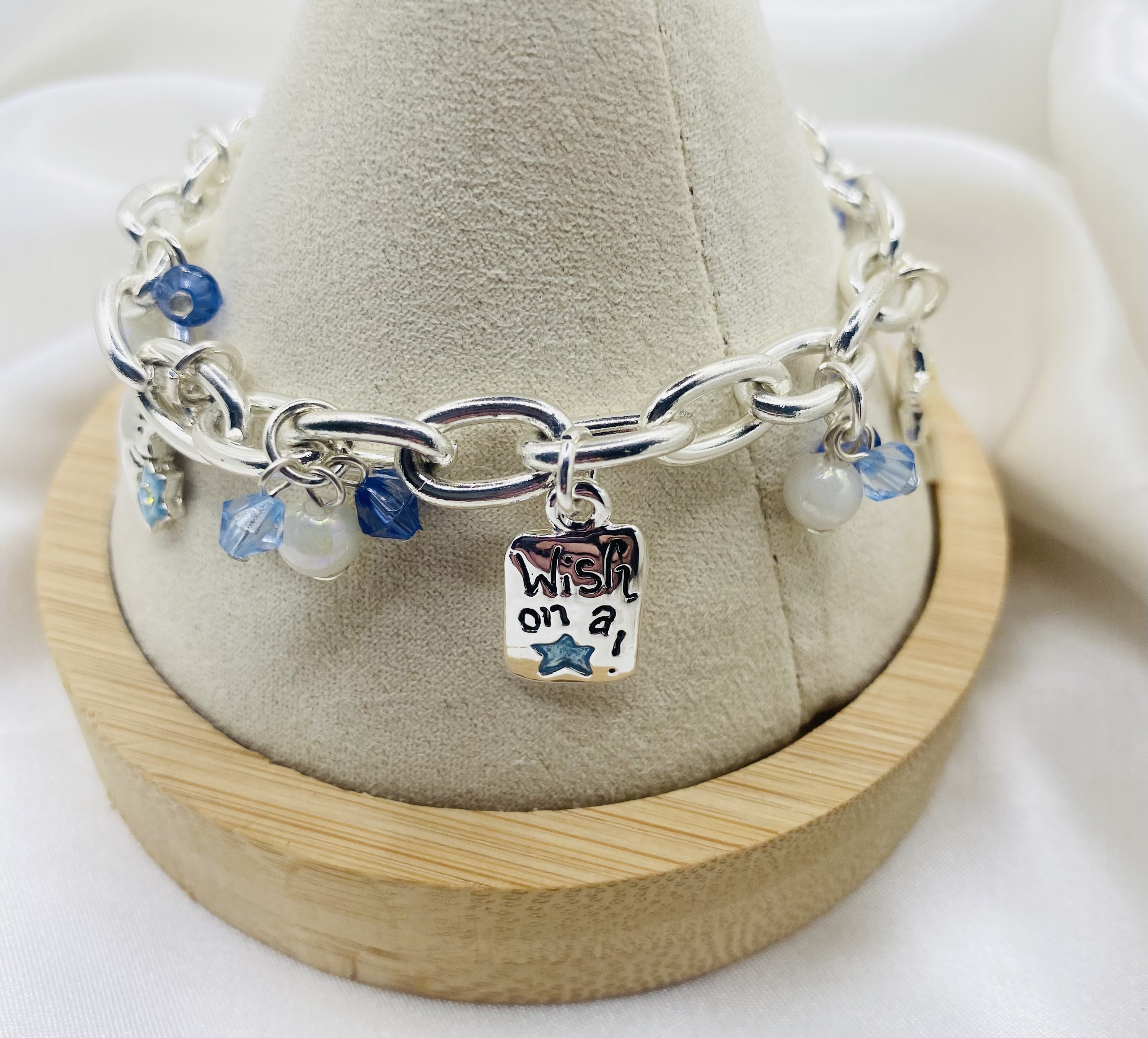 Image 2 for Charming Silver Charm Bracelet - Wish Upon a Star - NWT