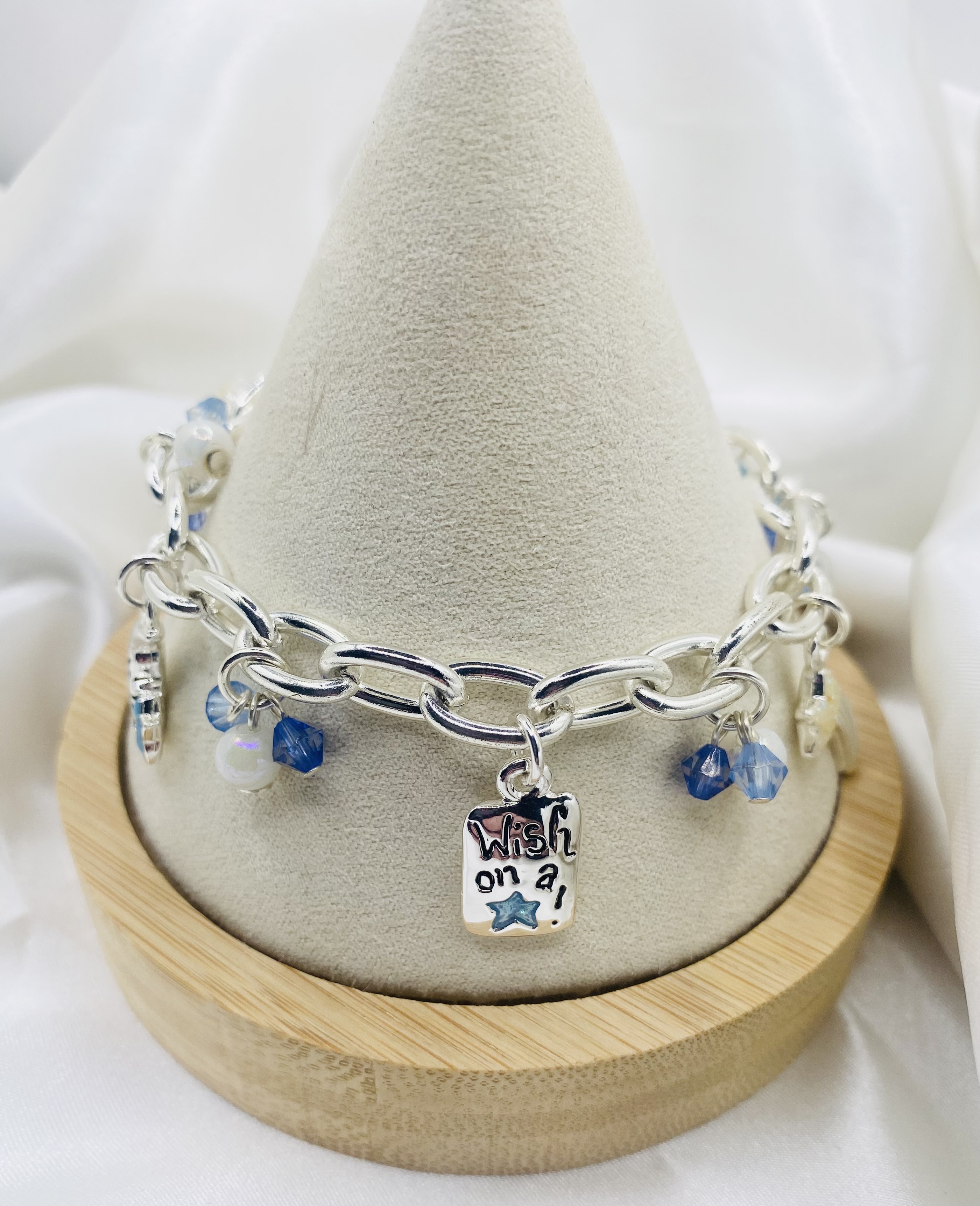 Charming Silver Charm Bracelet - Wish Upon a Star - NWT