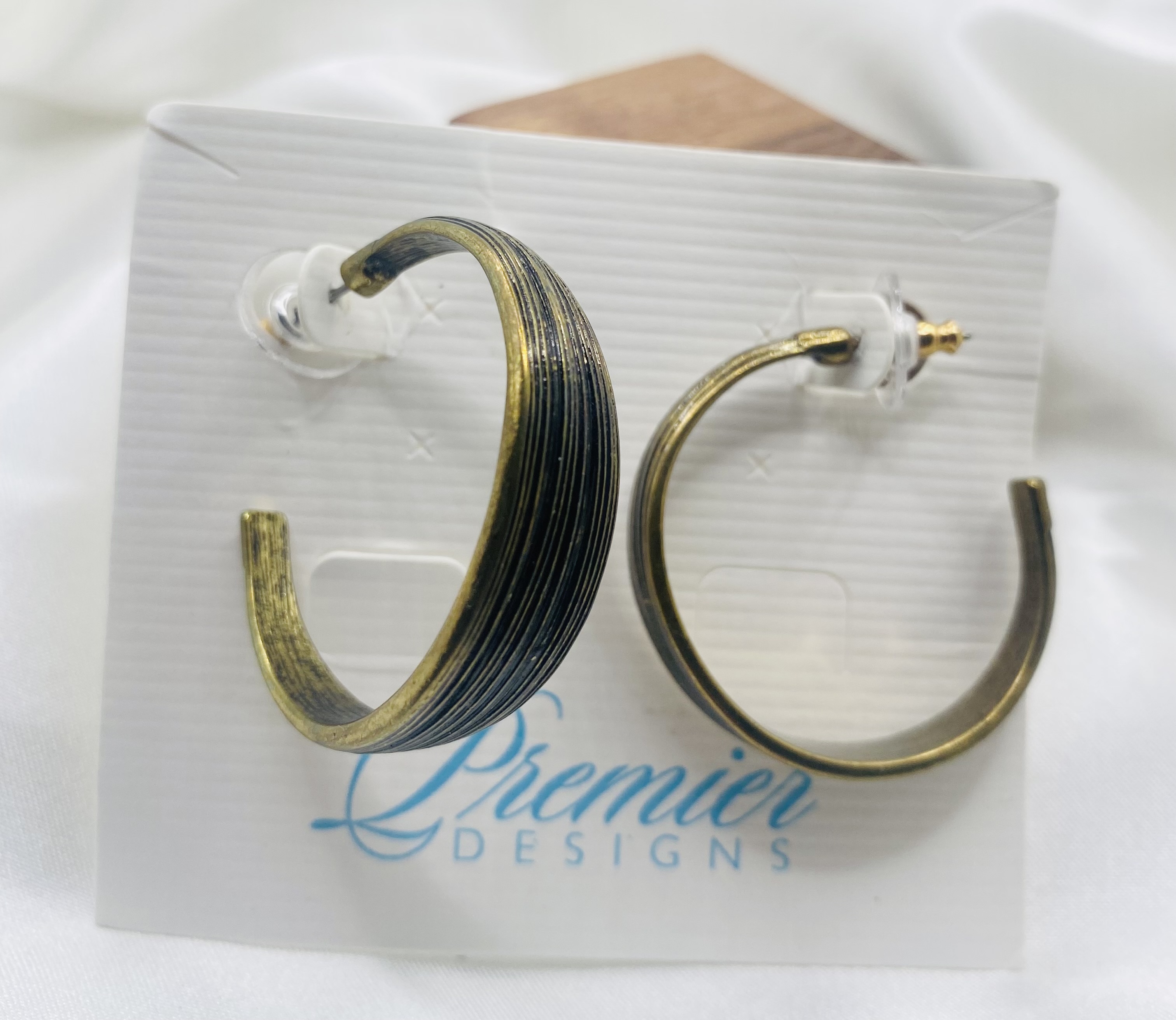 Image 3 for Premier Designs Bronze Hooped Earrings - NWT