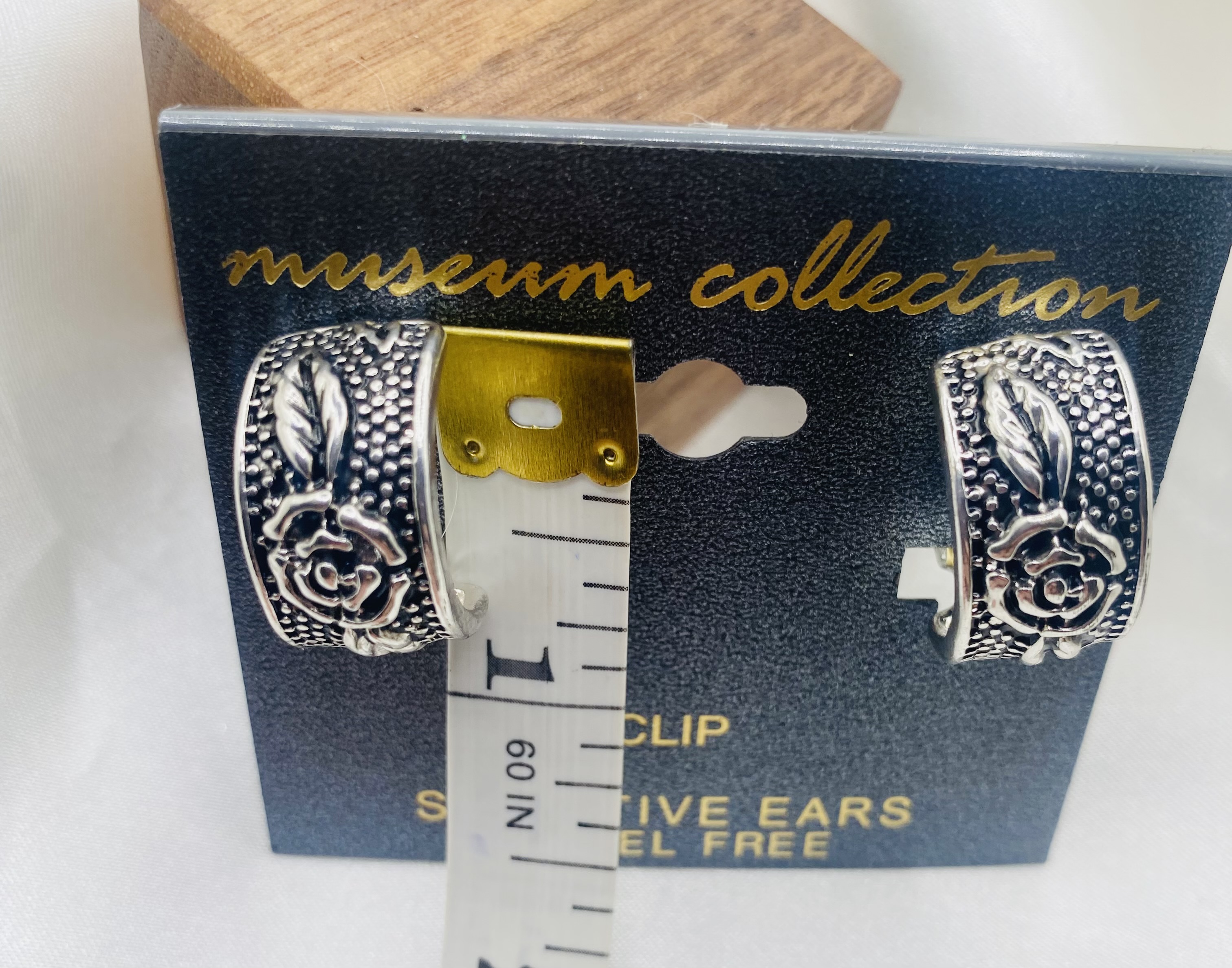 Image 3 for Museum Collection Rose Ear Clips - NWT, Nickel Free