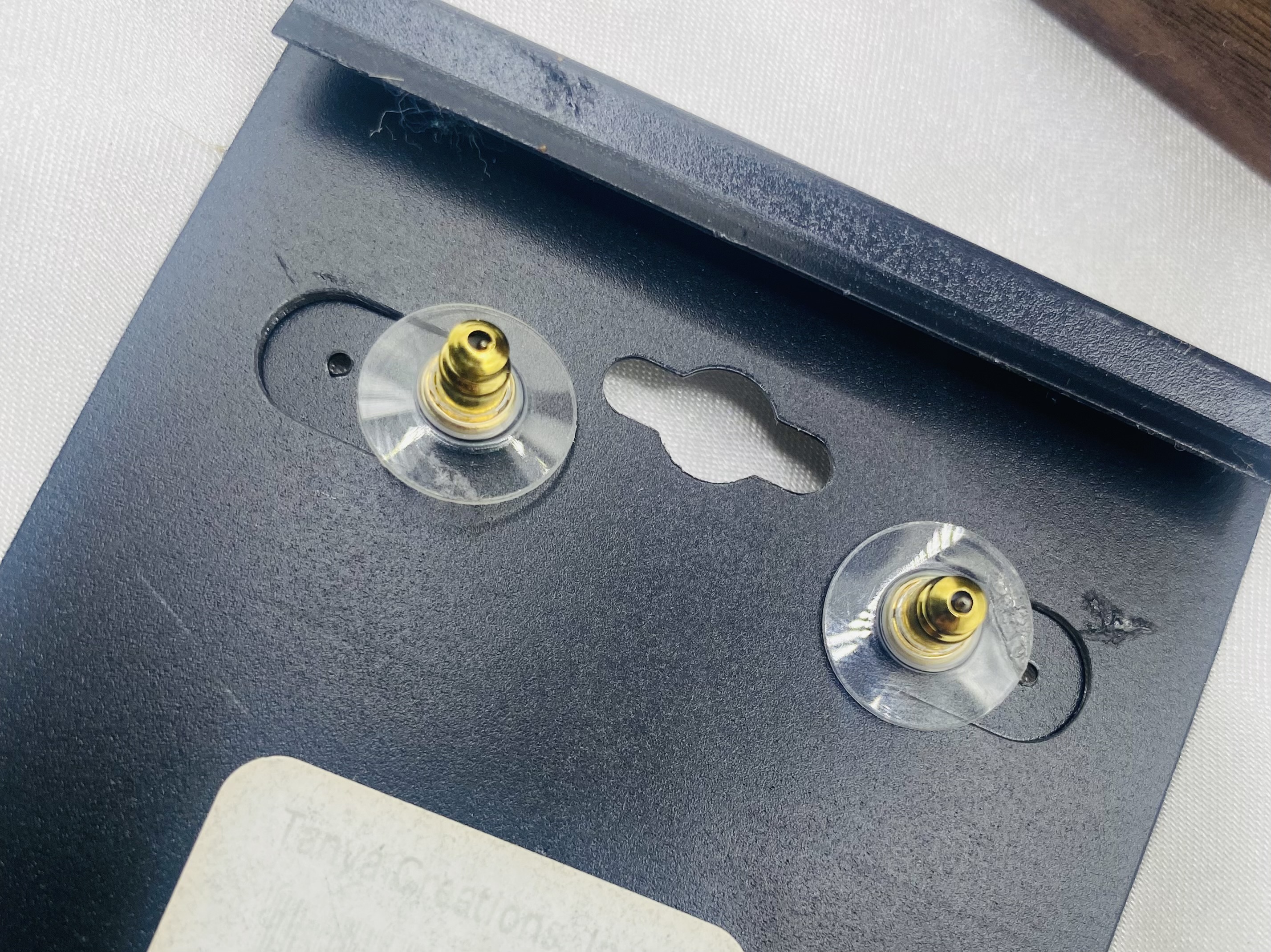 Image 4 for Tanya Creations Gold Leopard Print Dangle Earrings - NWT