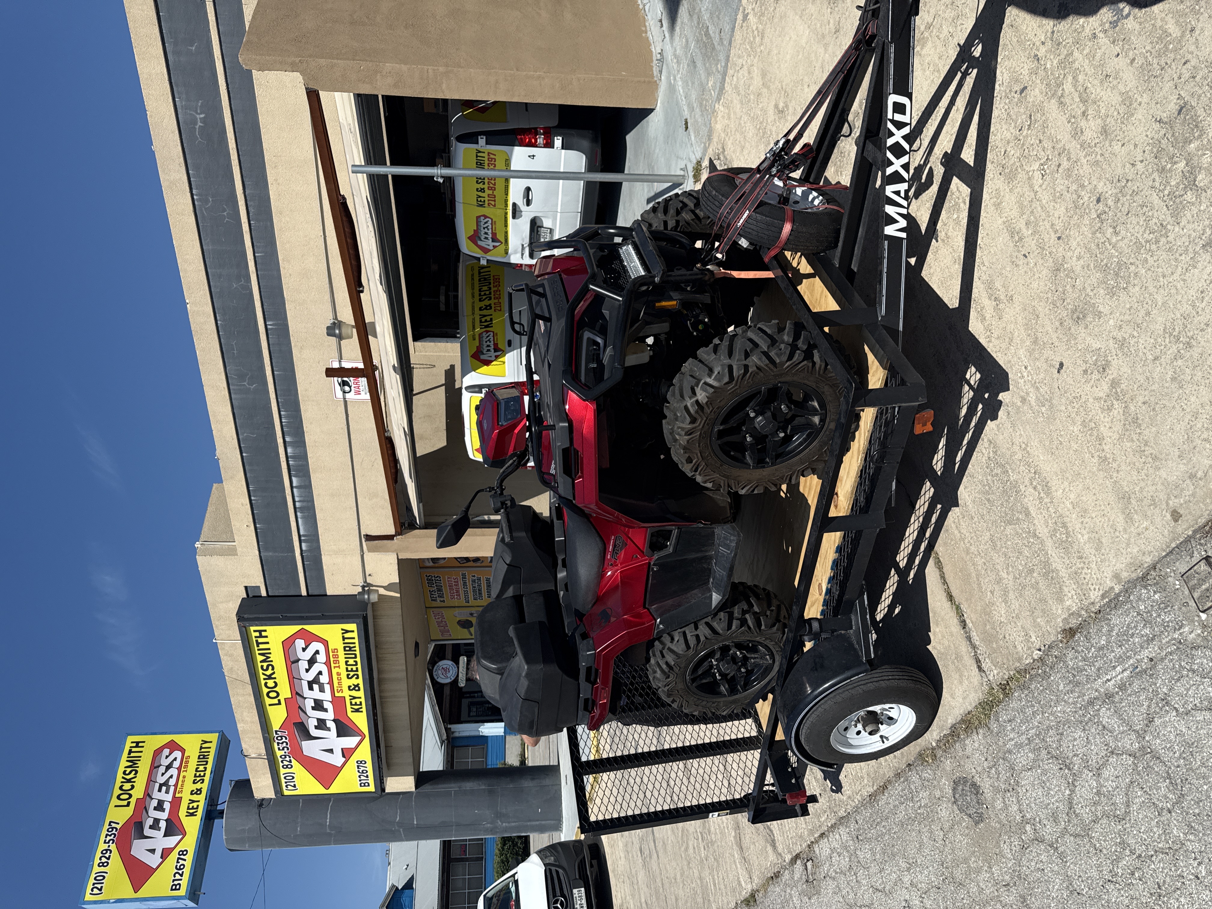 New Polaris ATV on Trailer - Ready to Ride!