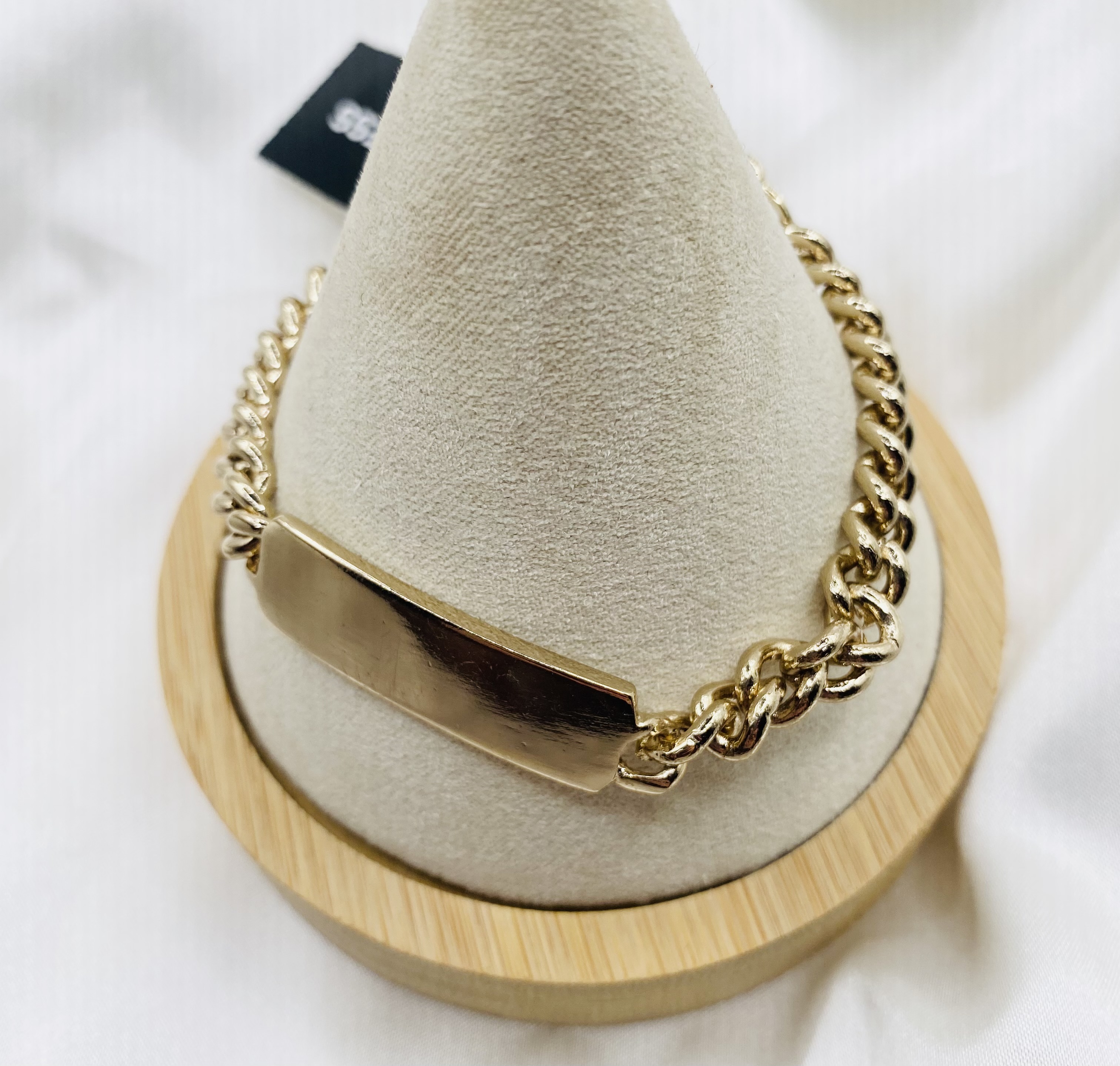 Image 3 for Gold ID Bracelet - Chain & ID Tag - NWT