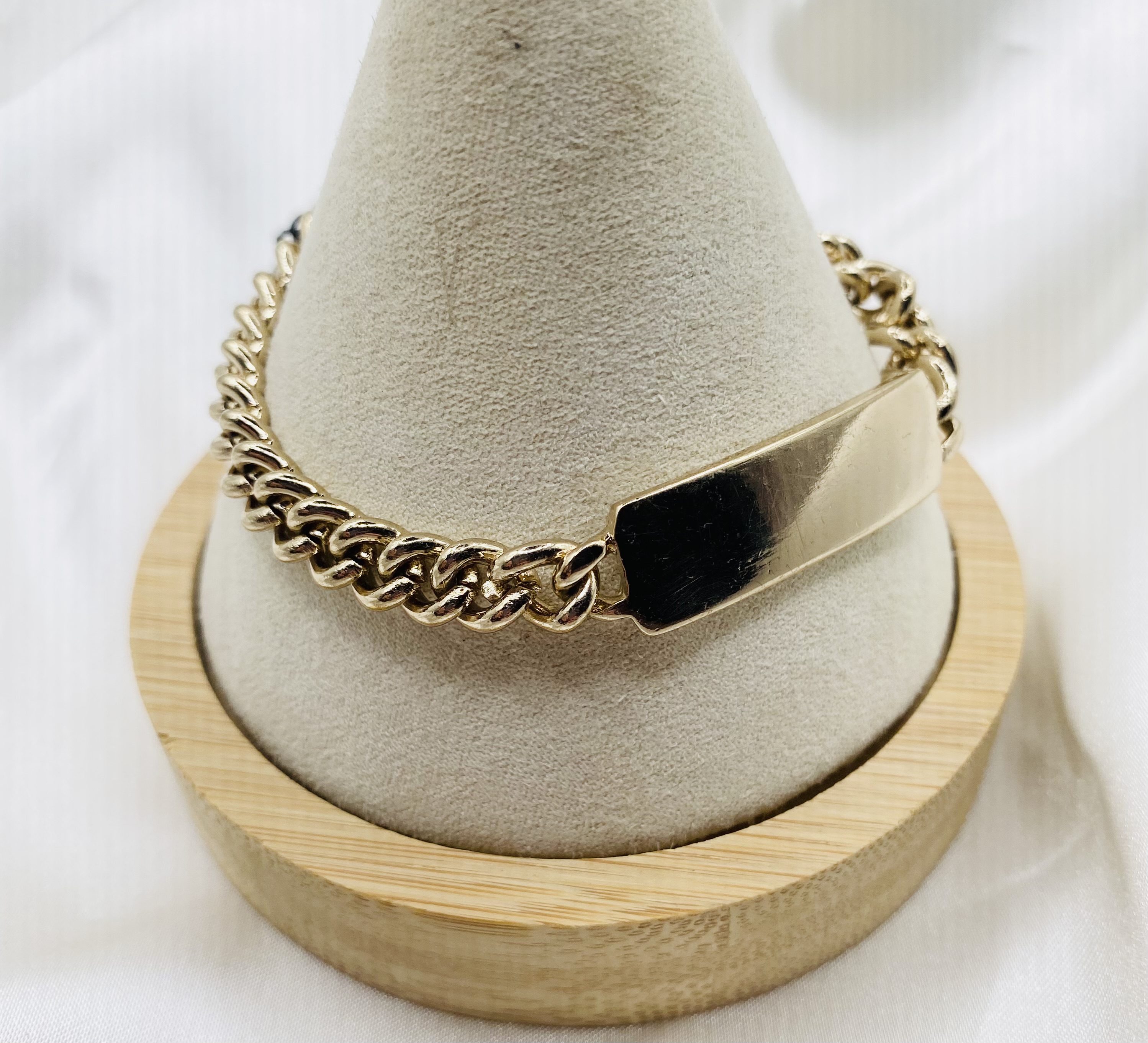 Gold ID Bracelet - Chain & ID Tag - NWT