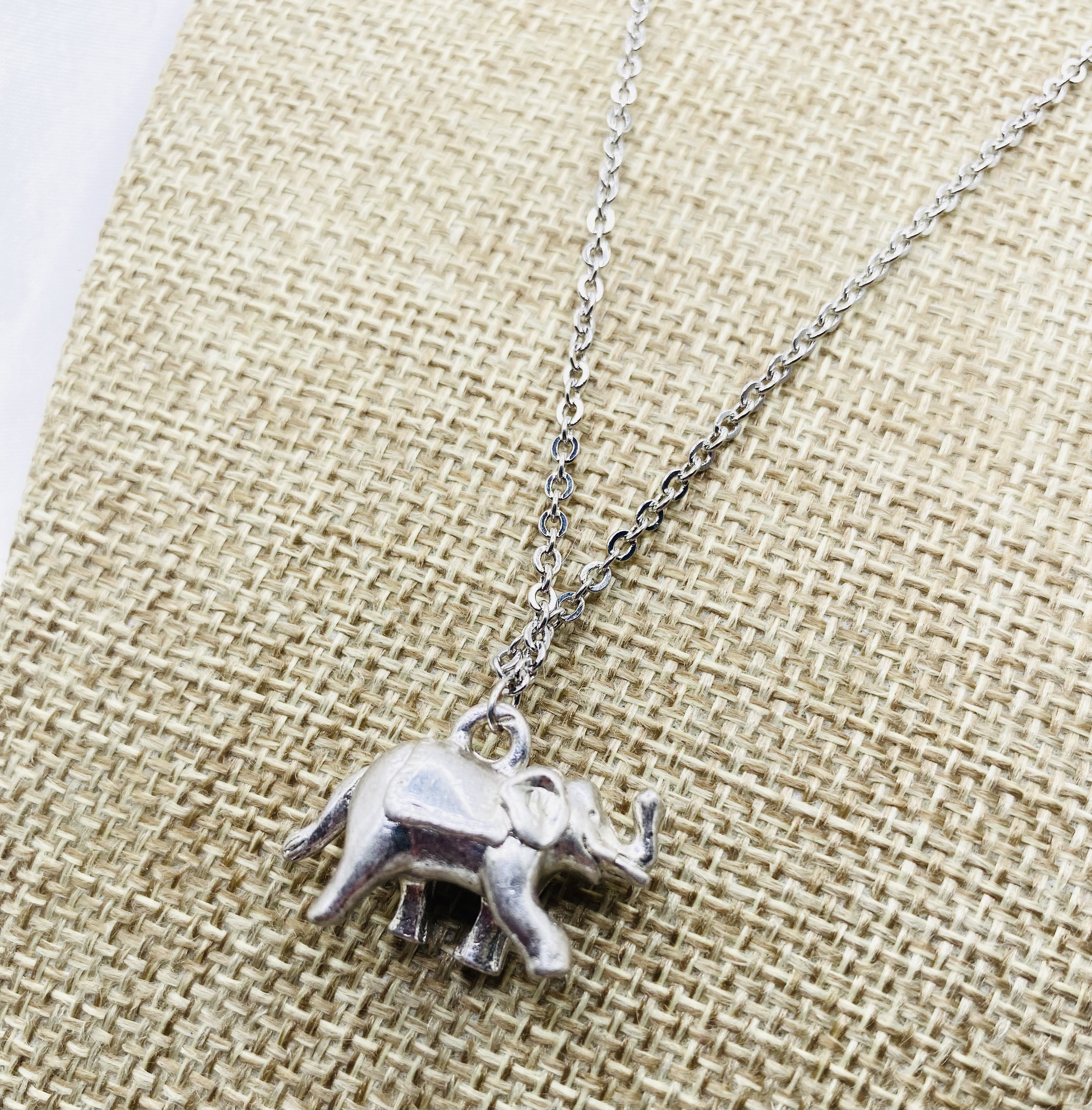 Silver Elephant Charm Necklace - NWT Cute Animal Jewelry