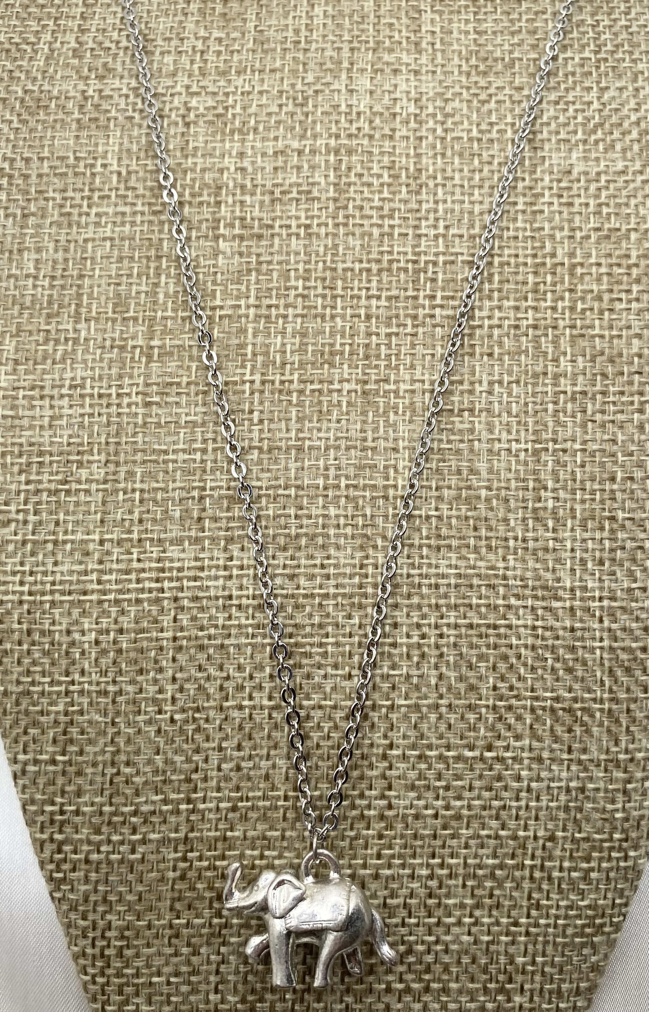 Image 4 for Silver Elephant Charm Necklace - NWT Cute Animal Jewelry