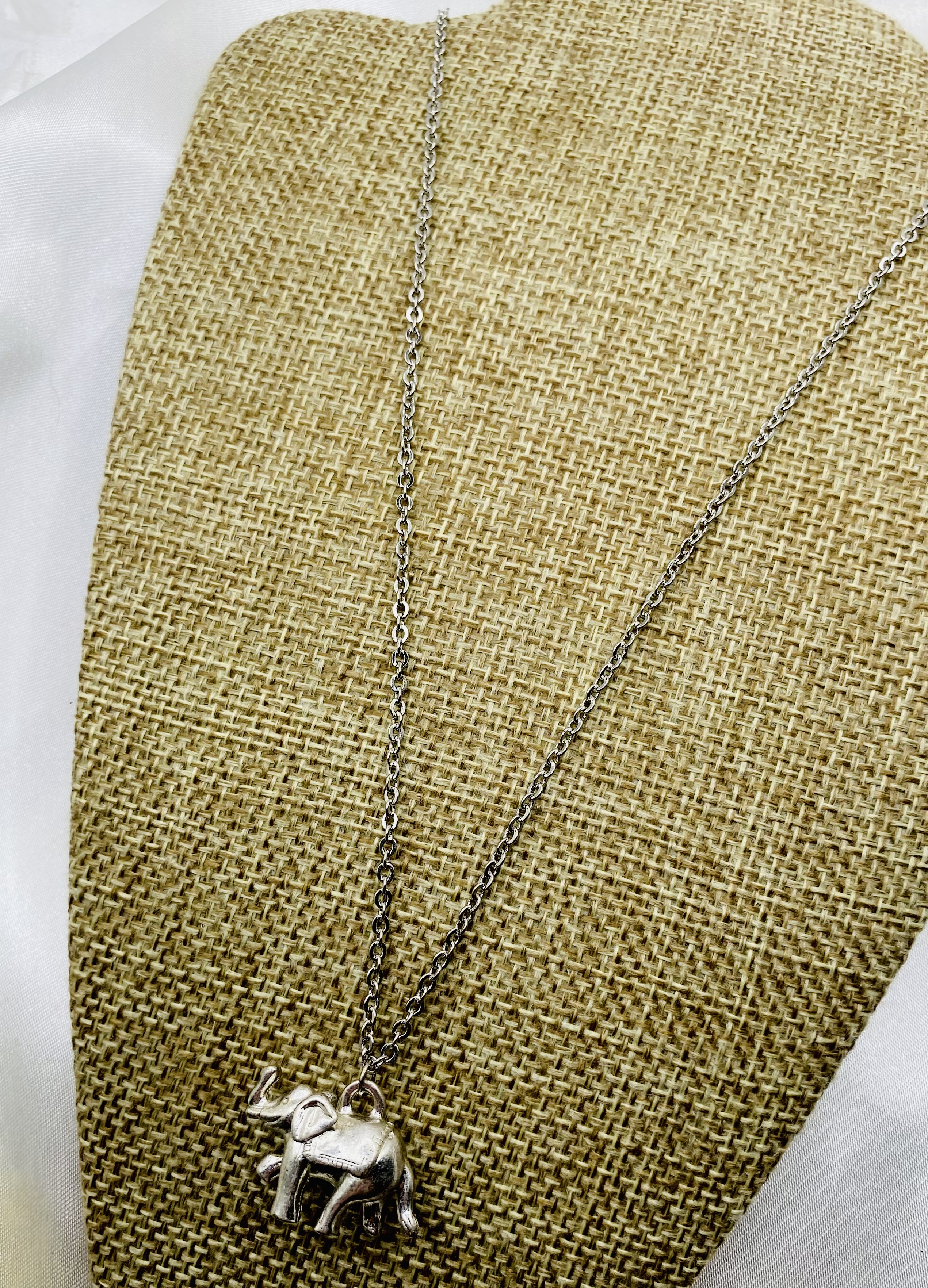 Image 2 for Silver Elephant Charm Necklace - NWT Cute Animal Jewelry