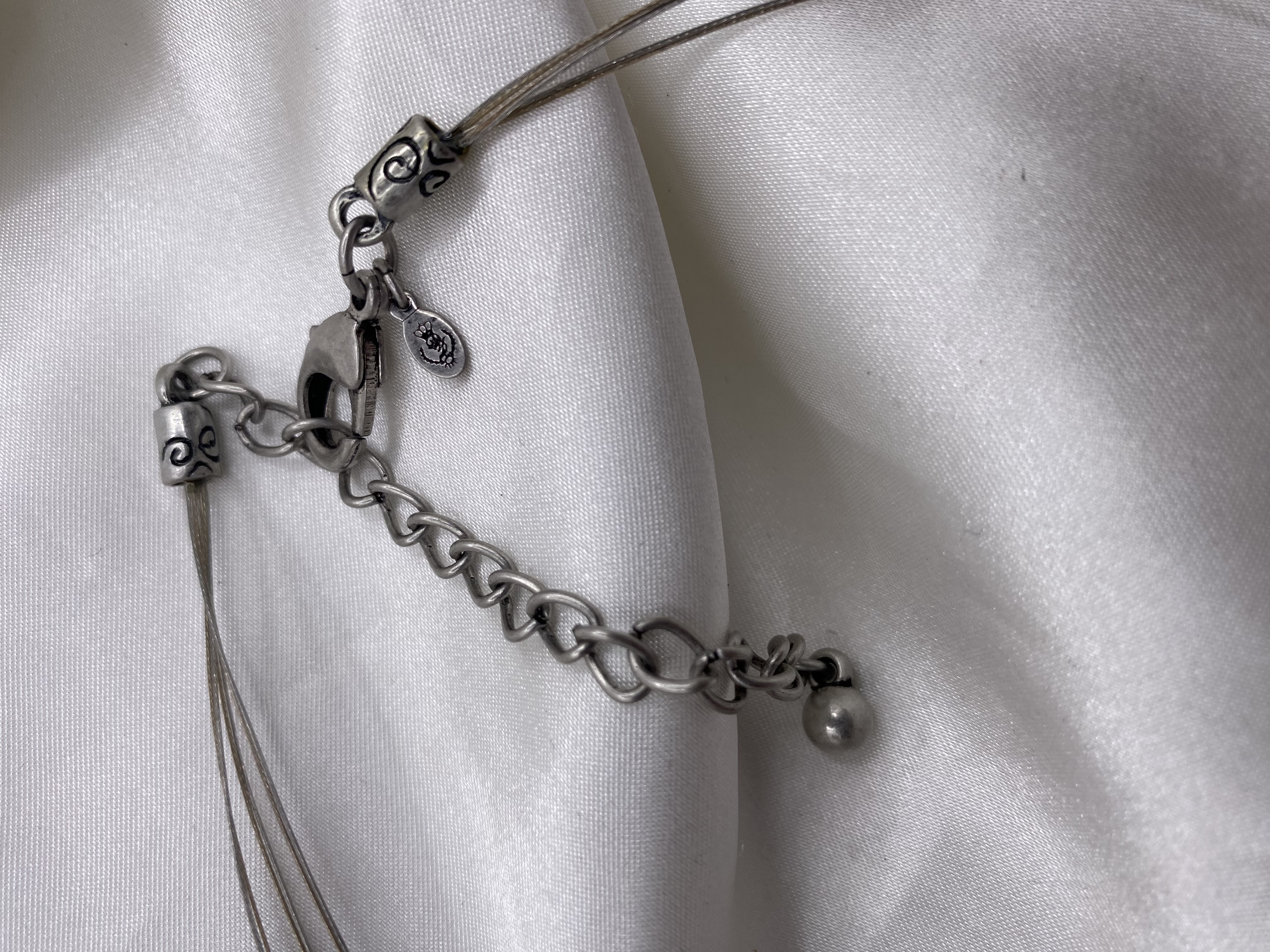 Image 5 for Elegant 3-Strand Swirl Beaded Necklace - Gold & Silver