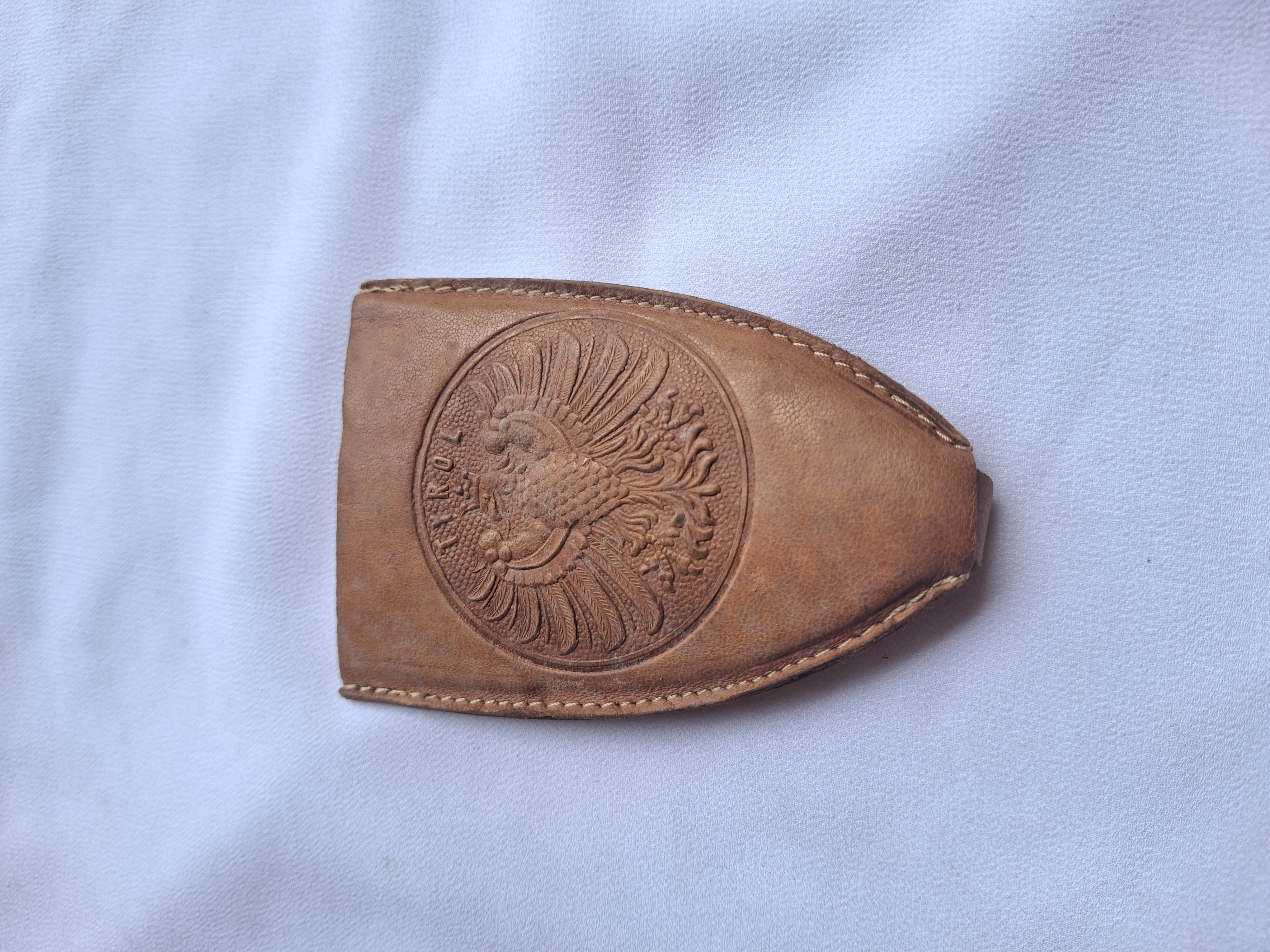 Vintage Embossed Leather Pocket Case