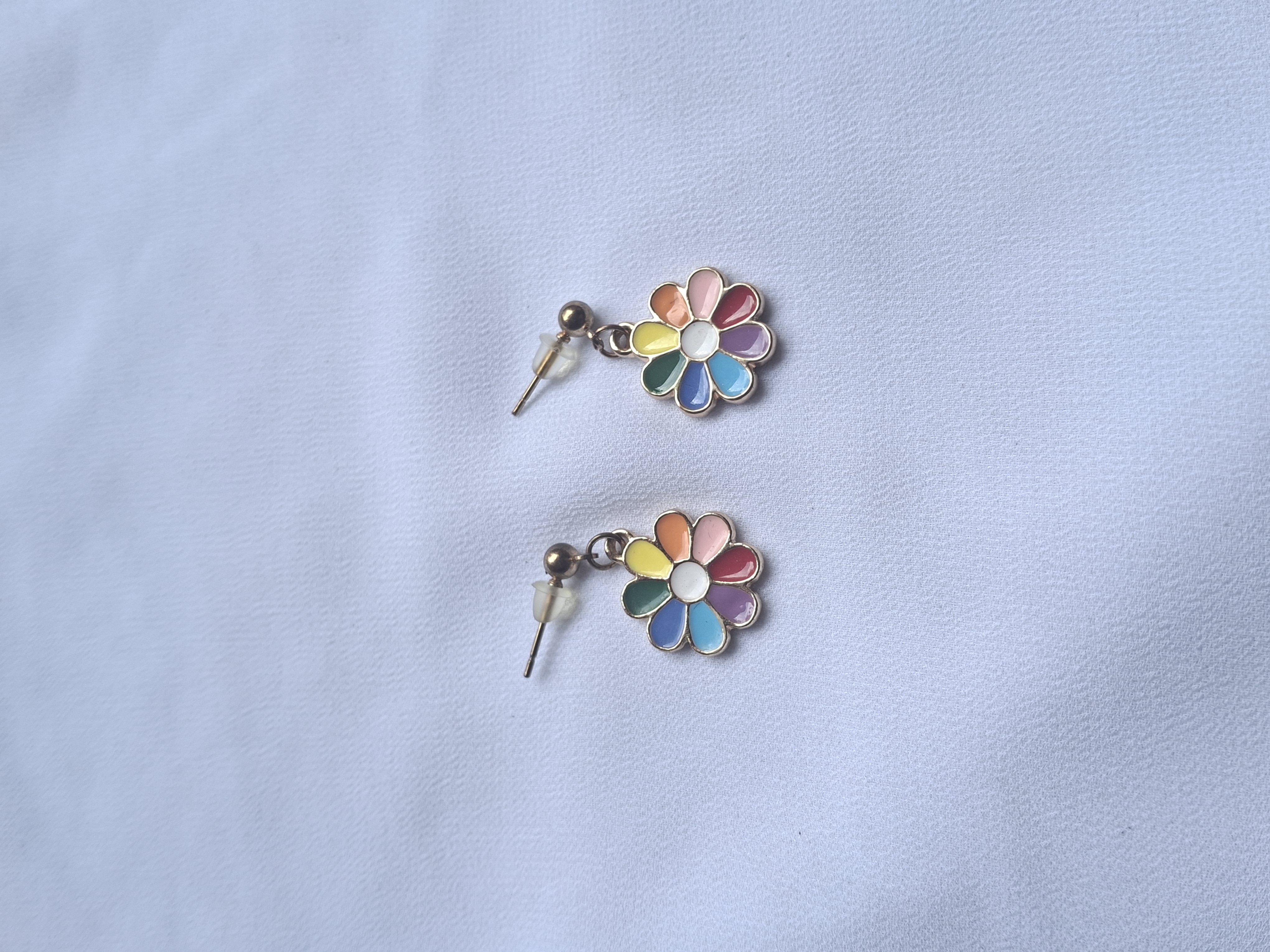 Cute Rainbow Flower Dangle Earrings