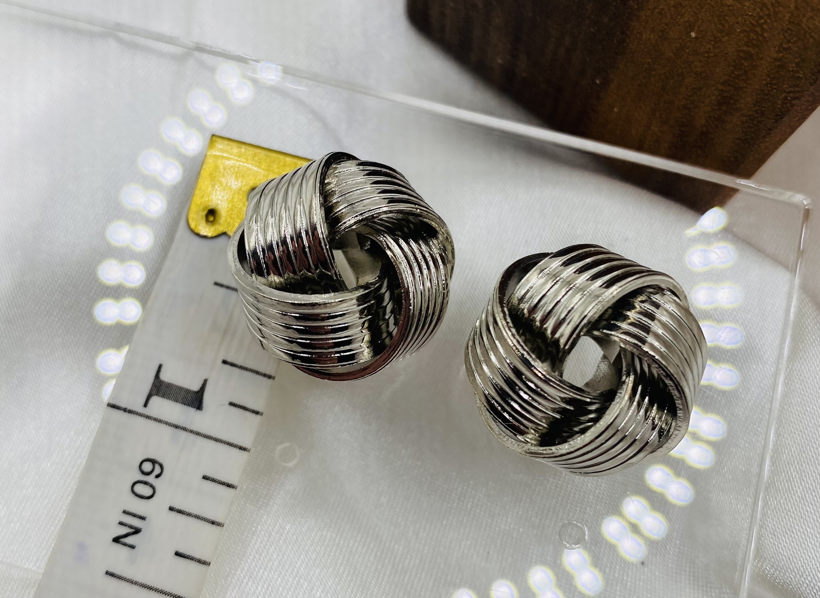 Image 3 for Silver Knot Design Earrings - NWT