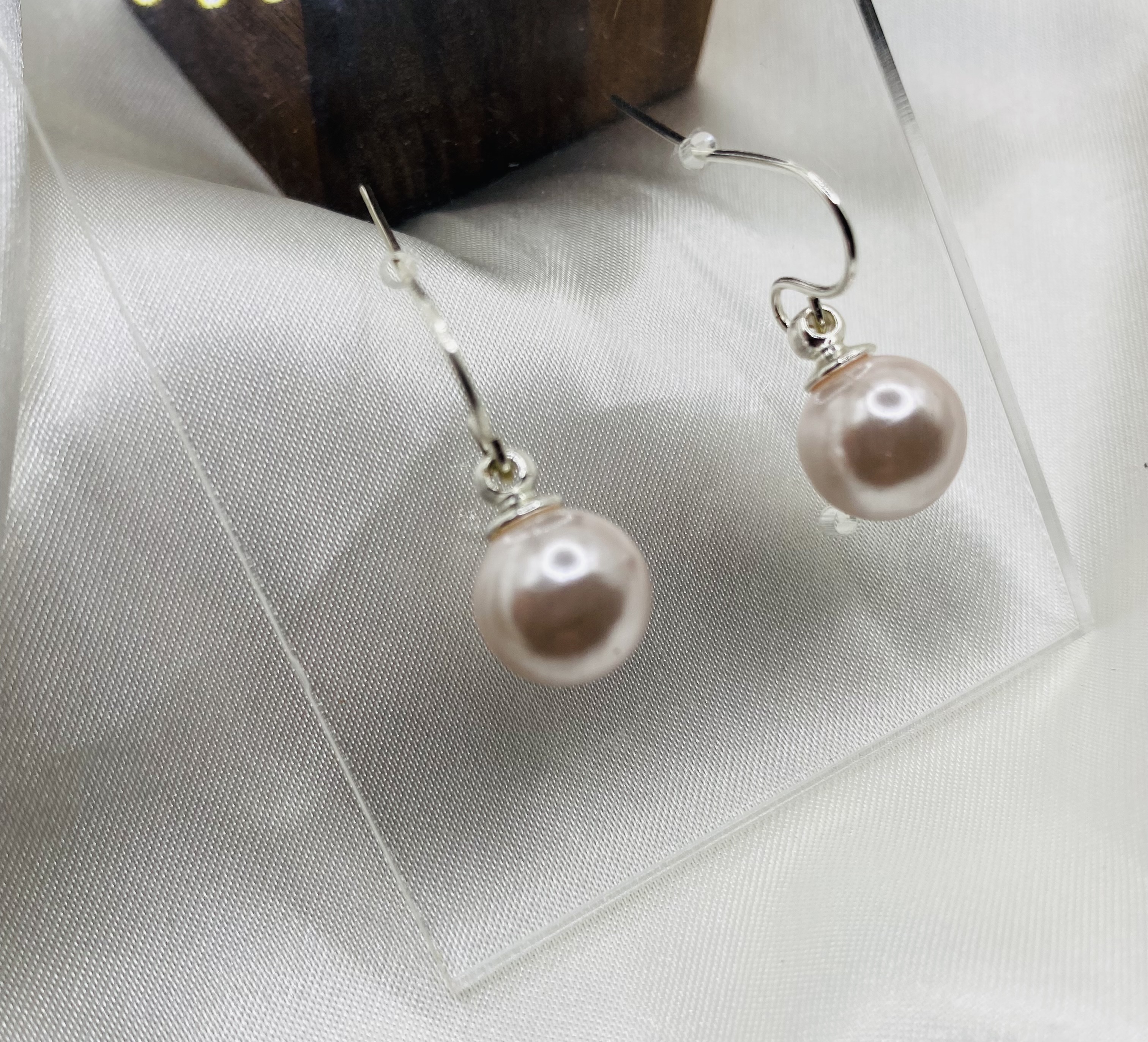 Blush Pink Pearl Drop Earrings - NWT