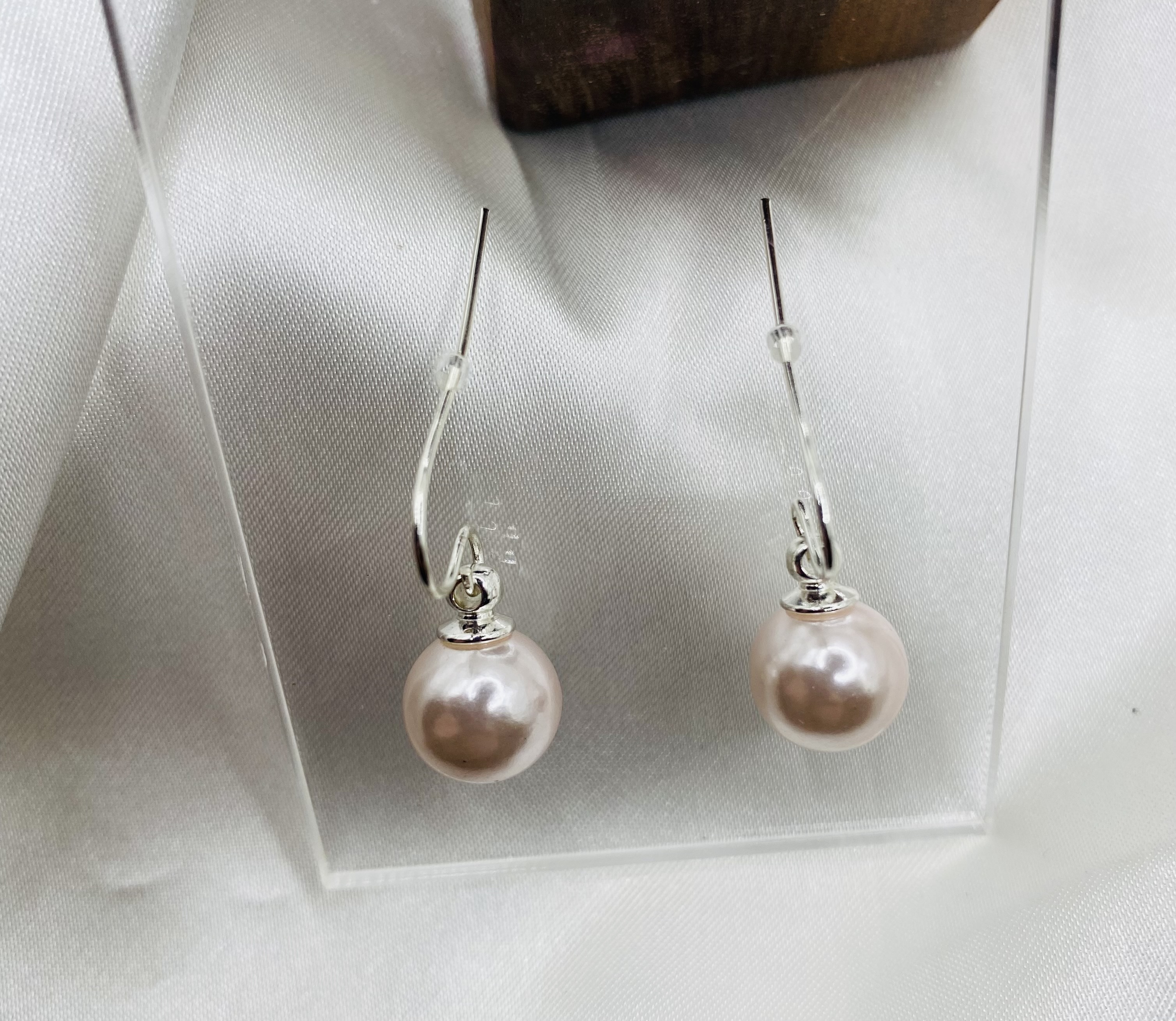 Image 4 for Blush Pink Pearl Drop Earrings - NWT