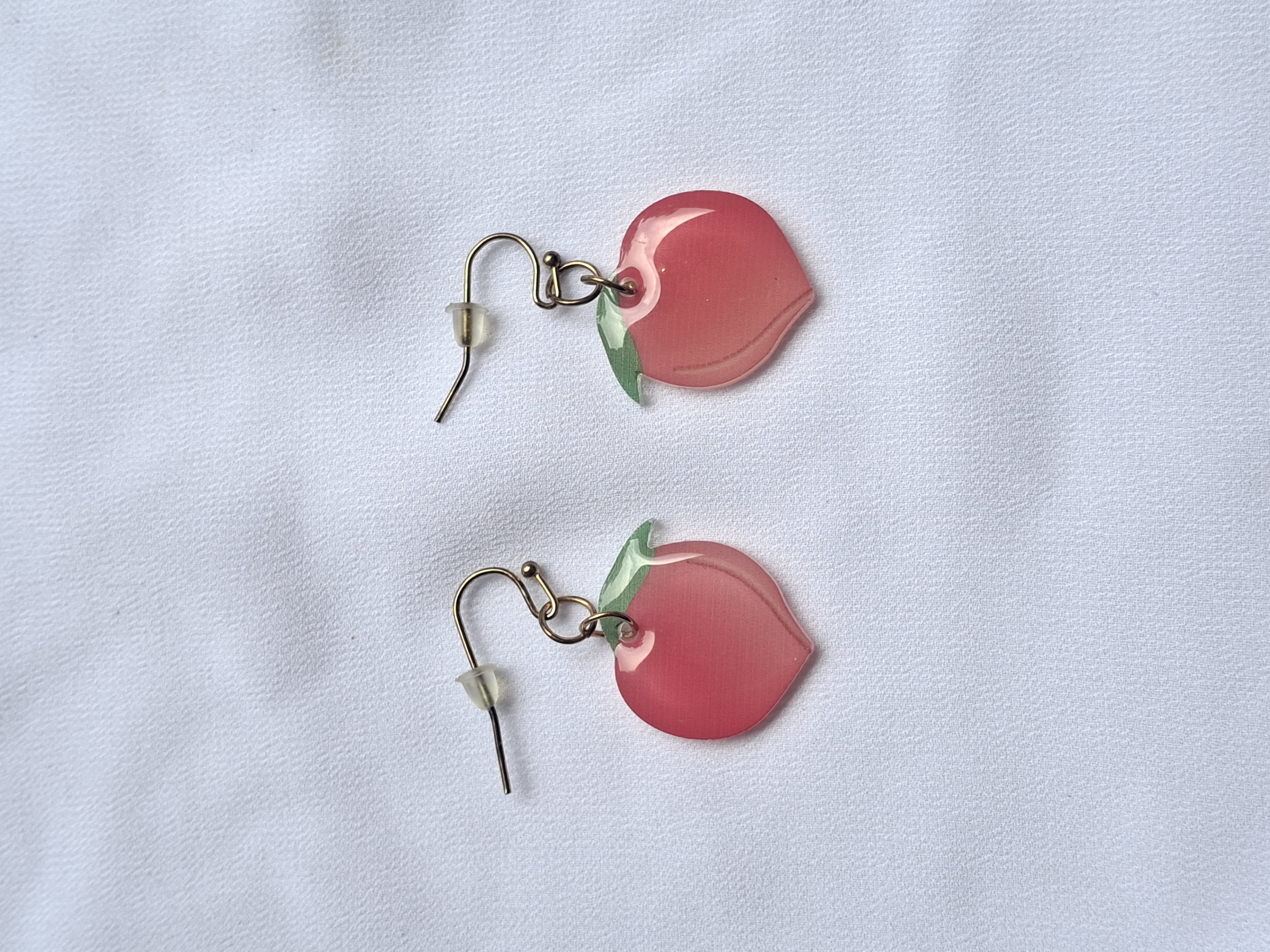 Image 3 for Silver Toned Peach Dangle Earrings - NWOT Jewelry