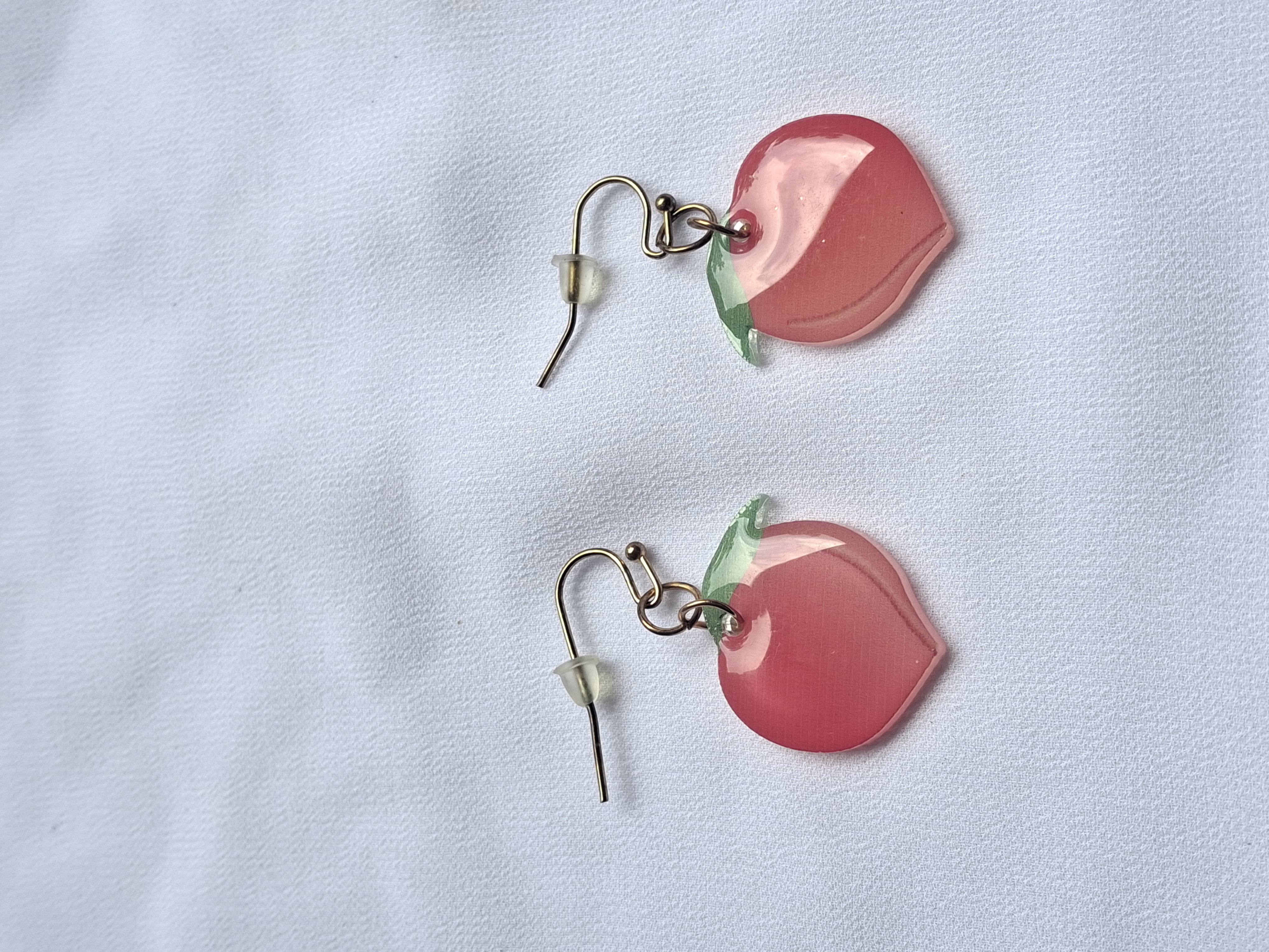 Image 4 for Silver Toned Peach Dangle Earrings - NWOT Jewelry
