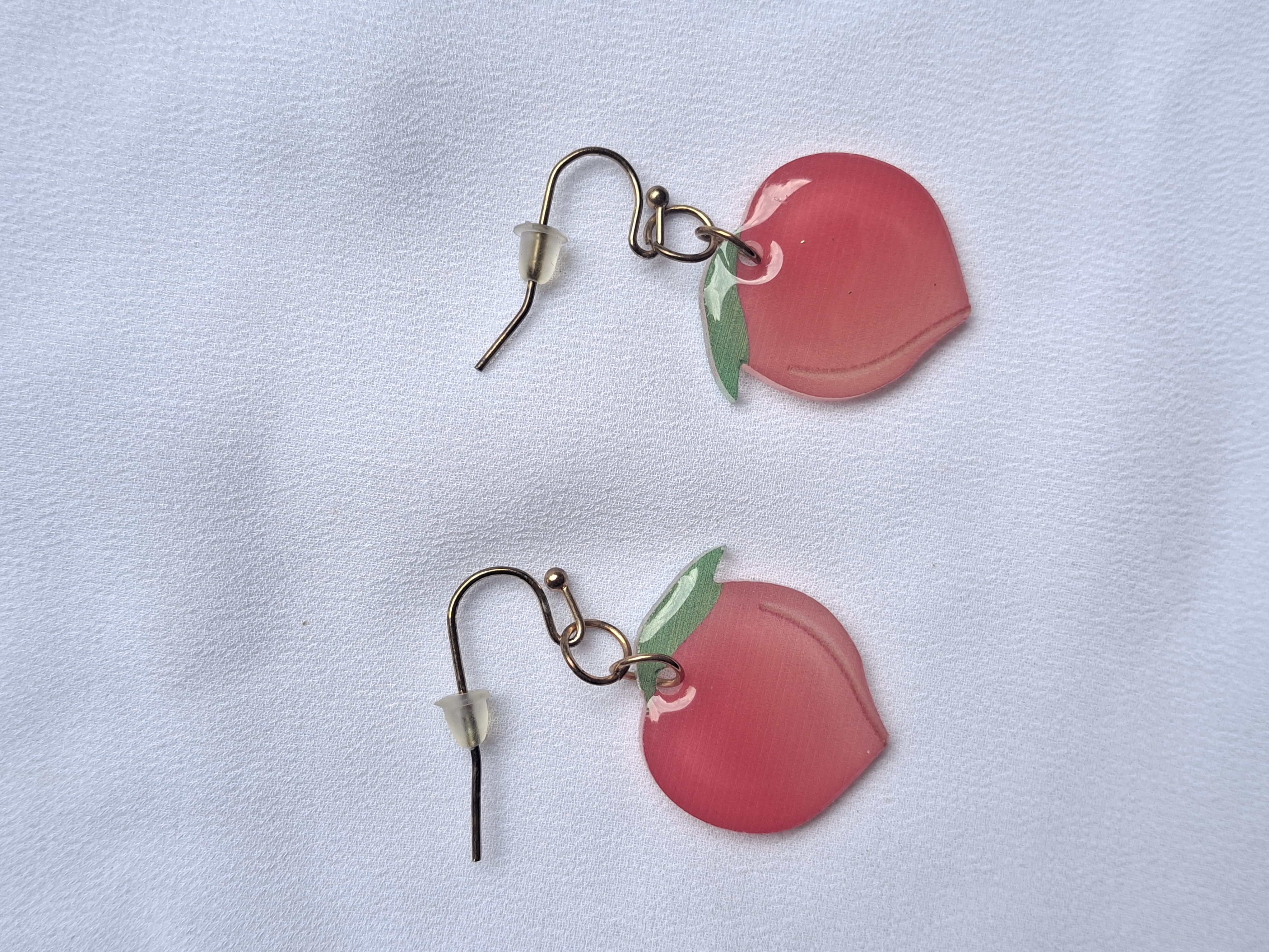 Image 2 for Silver Toned Peach Dangle Earrings - NWOT Jewelry